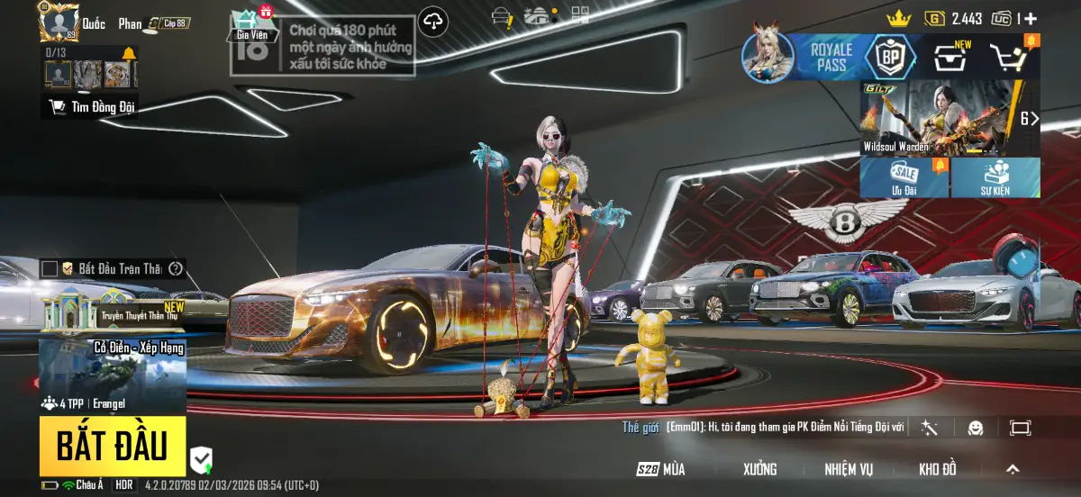Acc PUBG Mobile mã 632 - 18x - 3 sảnh xe - Súng full - ảnh 20