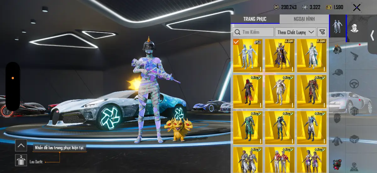 Acc PUBG Mobile mã 1355 - 89m - Full bugatii - BST cao 88 - súng xe siêu đẹp - ảnh 8