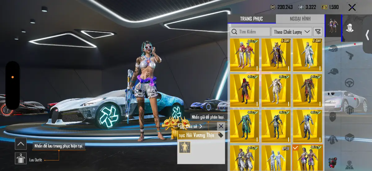 Acc PUBG Mobile mã 1355 - 89m - Full bugatii - BST cao 88 - súng xe siêu đẹp - ảnh 11