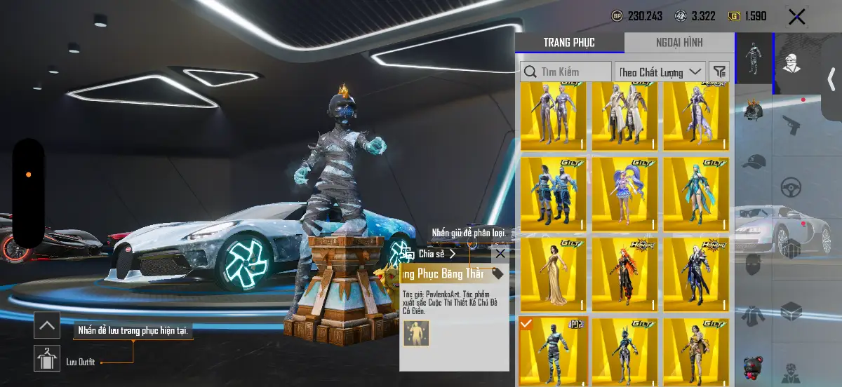 Acc PUBG Mobile mã 1355 - 89m - Full bugatii - BST cao 88 - súng xe siêu đẹp - ảnh 17