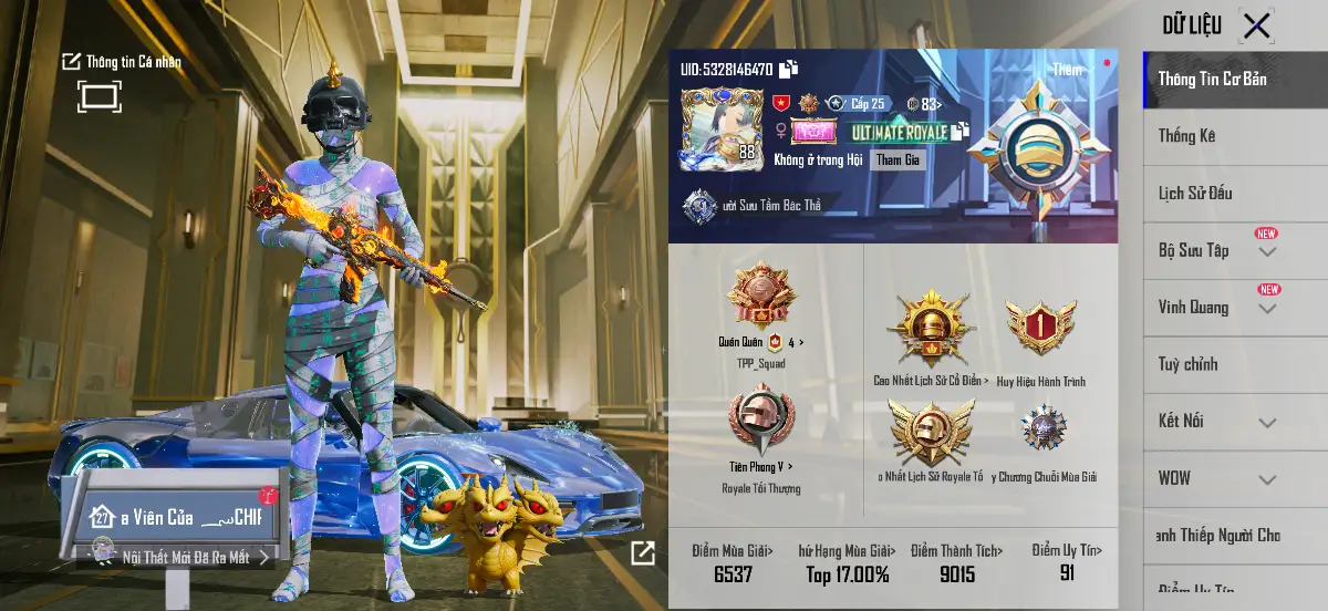 Acc PUBG Mobile mã 1511 - 62m - 2 tuyệt phẩm - thuỷ vực 6 - combo full băng - ảnh 67