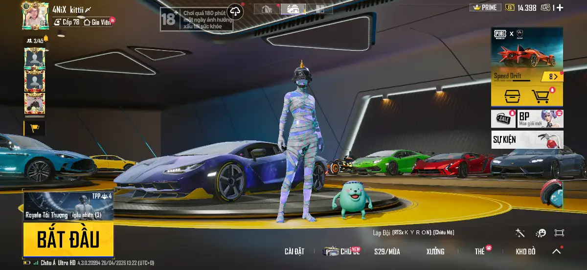 Acc PUBG Mobile mã 1545 - 5x - Bò Tím - thuỷ vực + hoa linh 6 sao - ảnh 5