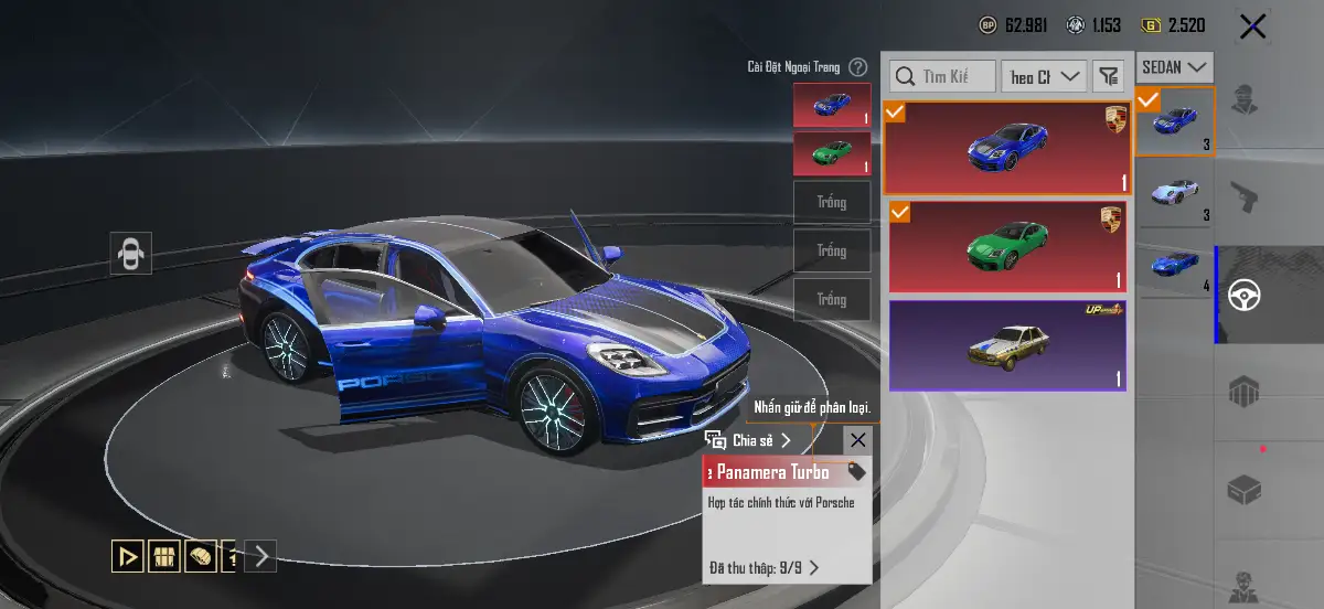 Acc PUBG Mobile mã 1556 - 4X - Siêu nét - full porsche - Súng full mới - Giáp 7 - ảnh 24