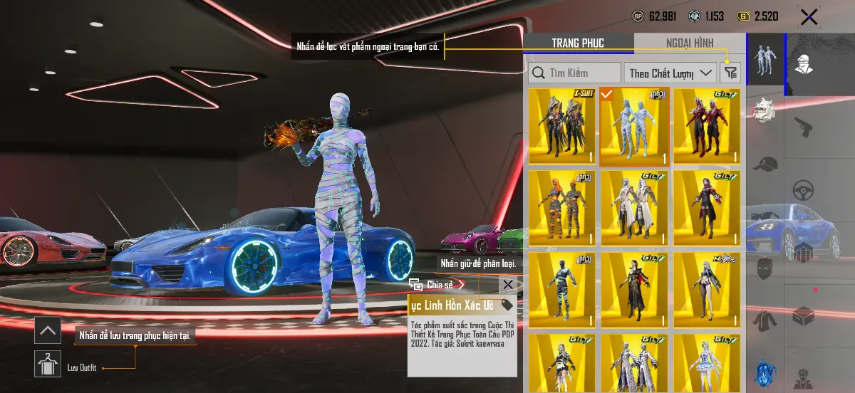 Acc PUBG Mobile mã 1556 - 4X - Siêu nét - full porsche - Súng full mới - Giáp 7 - ảnh 5