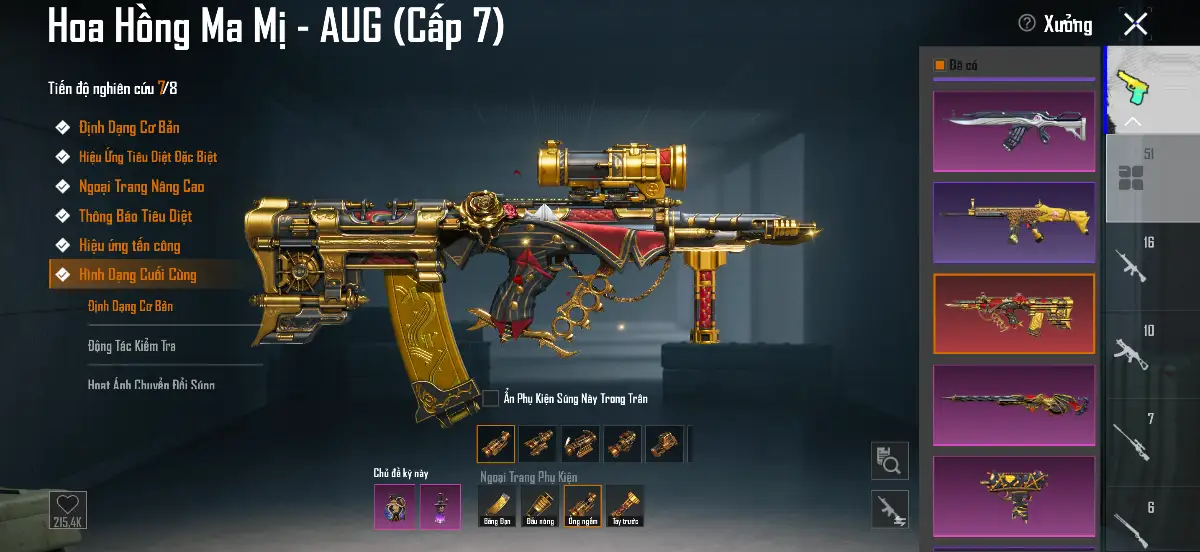 Acc PUBG Mobile mã 5209 - 11mx - combo agu hoa hồng hot hit - ảnh 8