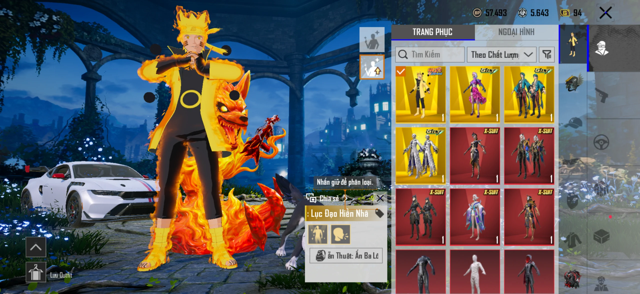 Acc PUBG Mobile mã 14869 - 1x tiểu - Agu naruto new - combo 8777766 - ảnh 2