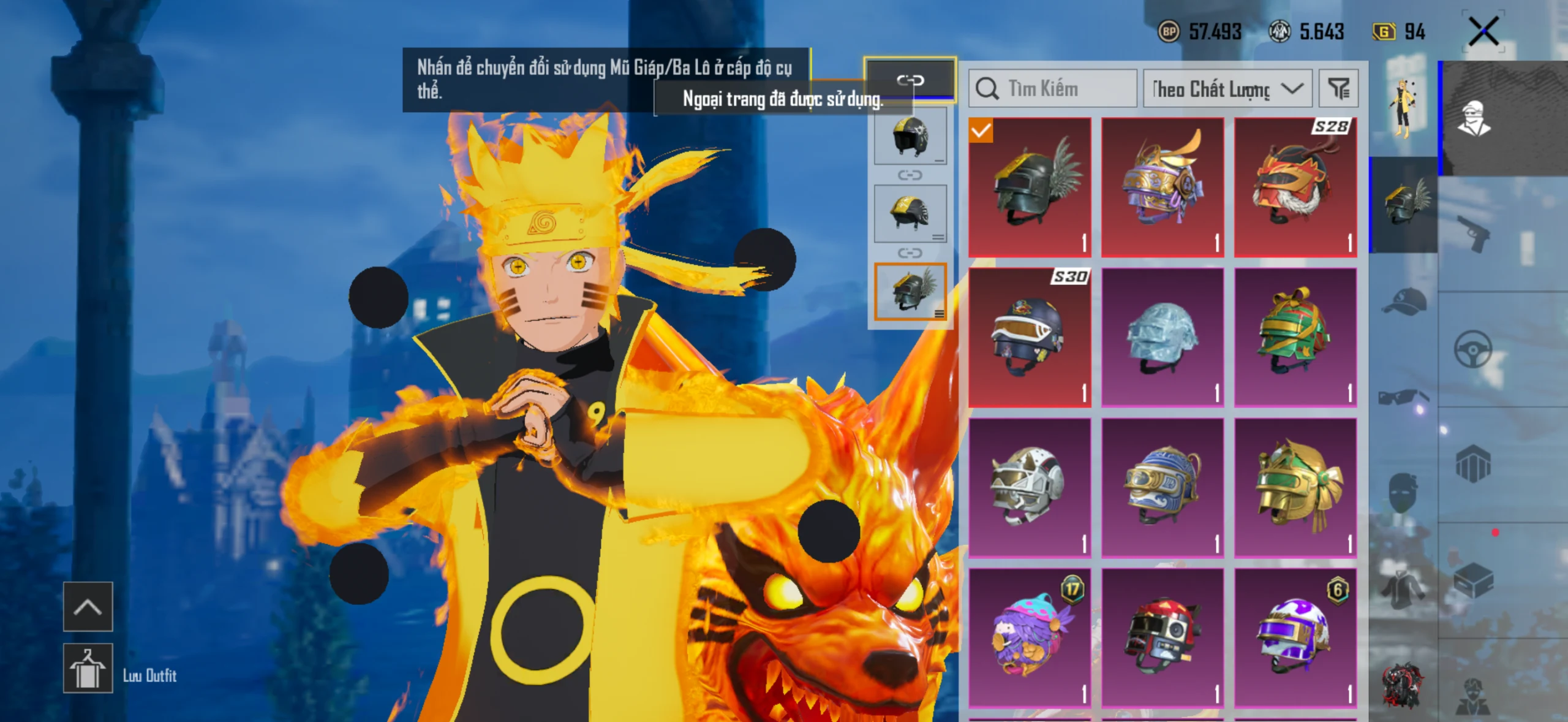 Acc PUBG Mobile mã 14869 - 1x tiểu - Agu naruto new - combo 8777766 - ảnh 7