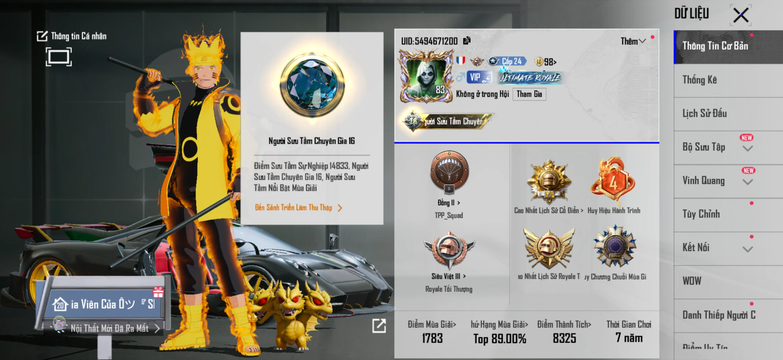 Acc PUBG Mobile mã 24333 - 3x Tiểu học - Bò Vàng - bugati lưỡi gơm - ướp đinh - agu xu - combo băng - ảnh 27