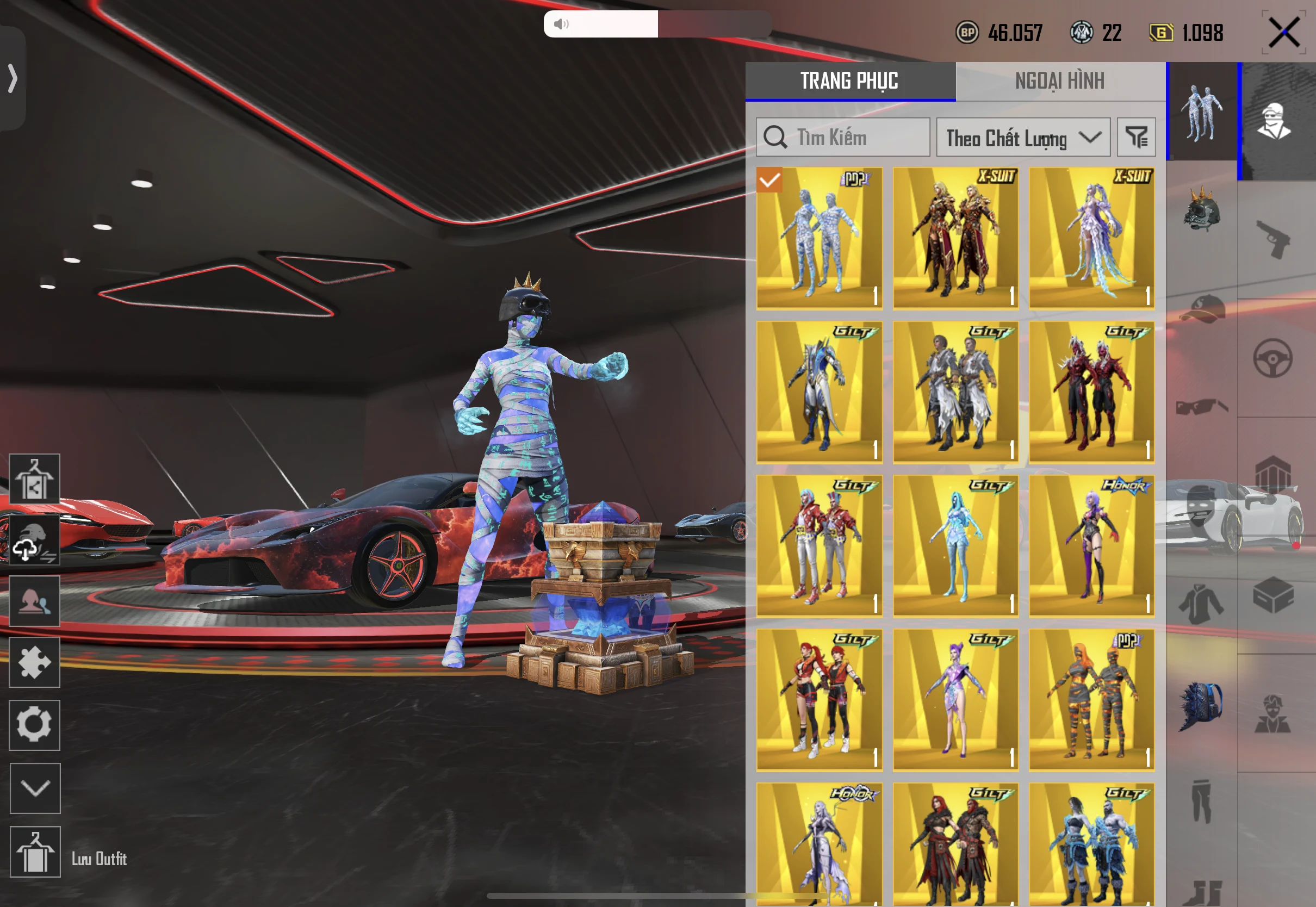 Acc PUBG Mobile mã 28482 - 78m5 - Sảnh Ferari - Xe hồng - Súng nét - Găng tay băng - ảnh 23