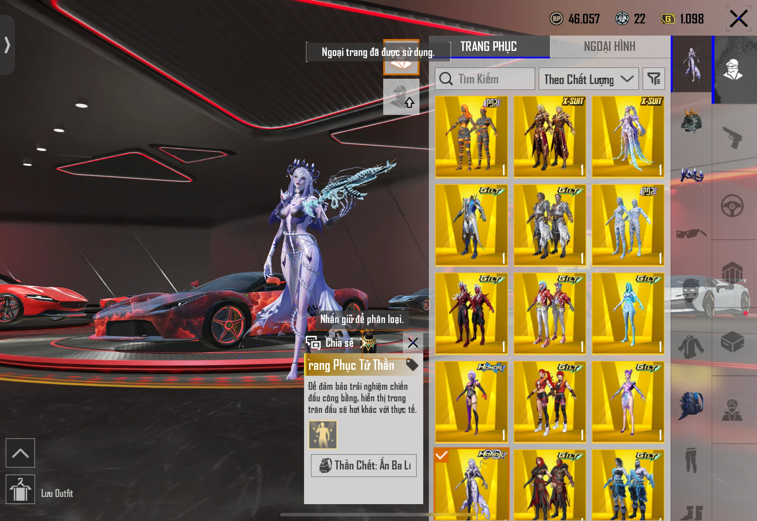 Acc PUBG Mobile mã 28482 - 78m5 - Sảnh Ferari - Xe hồng - Súng nét - Găng tay băng - ảnh 30