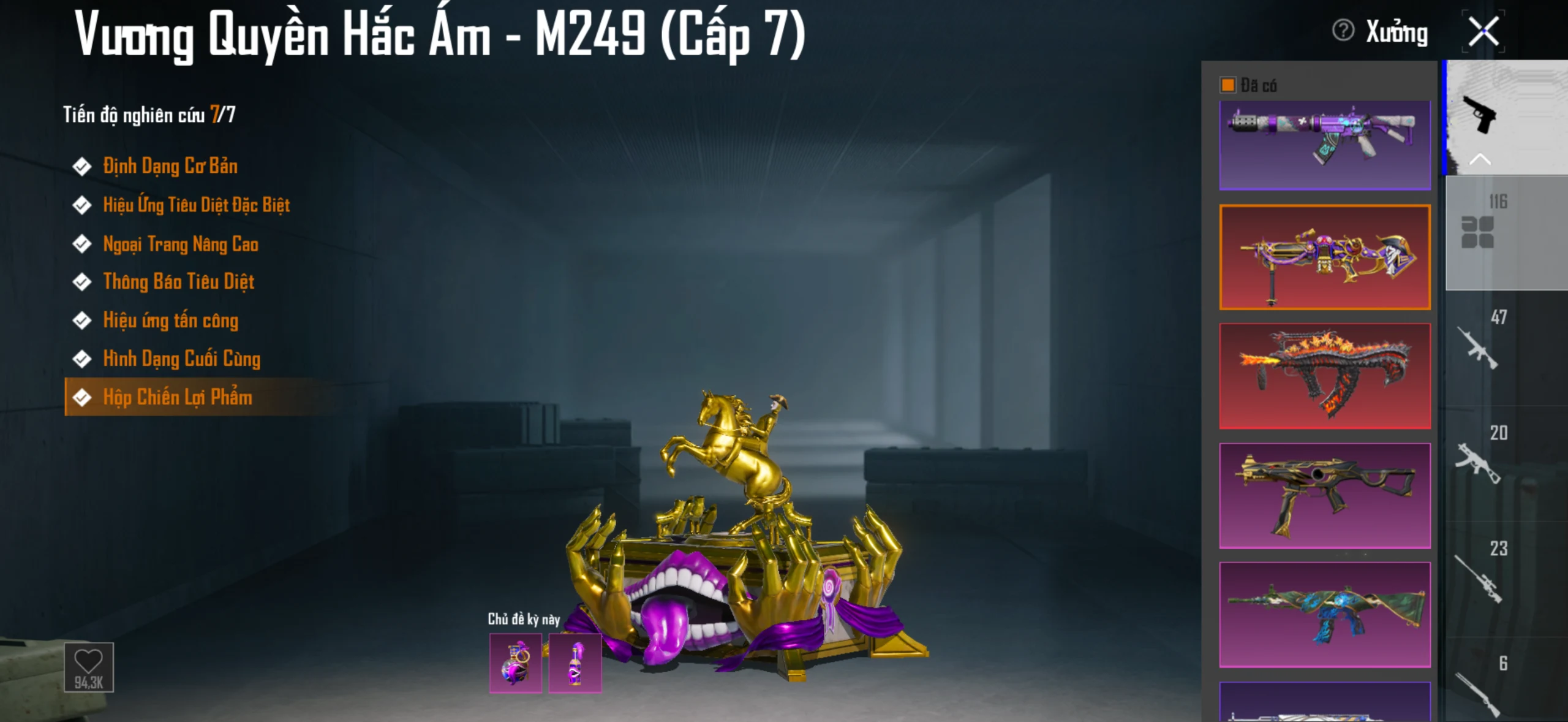 Acc PUBG Mobile mã 31280 - 7X - Bò tím mộng mơ - Súng nét Căng - ảnh 79