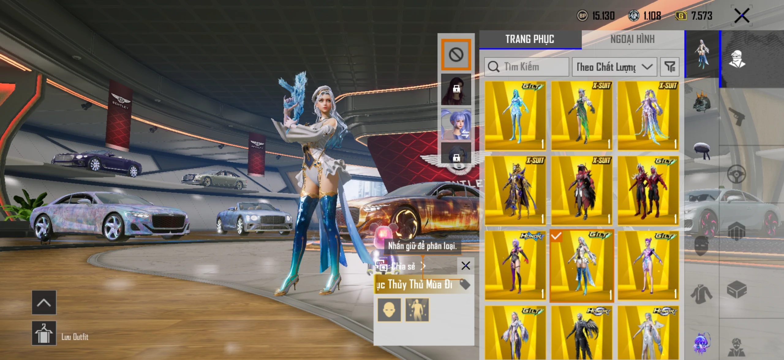Acc PUBG Mobile mã 31632 - Sảnh Benley - 3 tầng - Giáp đẹp - full các loại xe - 69m - ảnh 10
