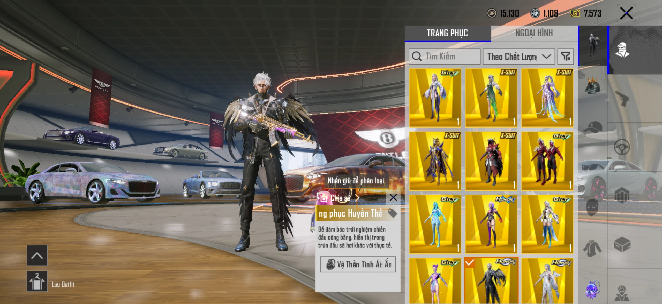 Acc PUBG Mobile mã 31632 - Sảnh Benley - 3 tầng - Giáp đẹp - full các loại xe - 69m - ảnh 13
