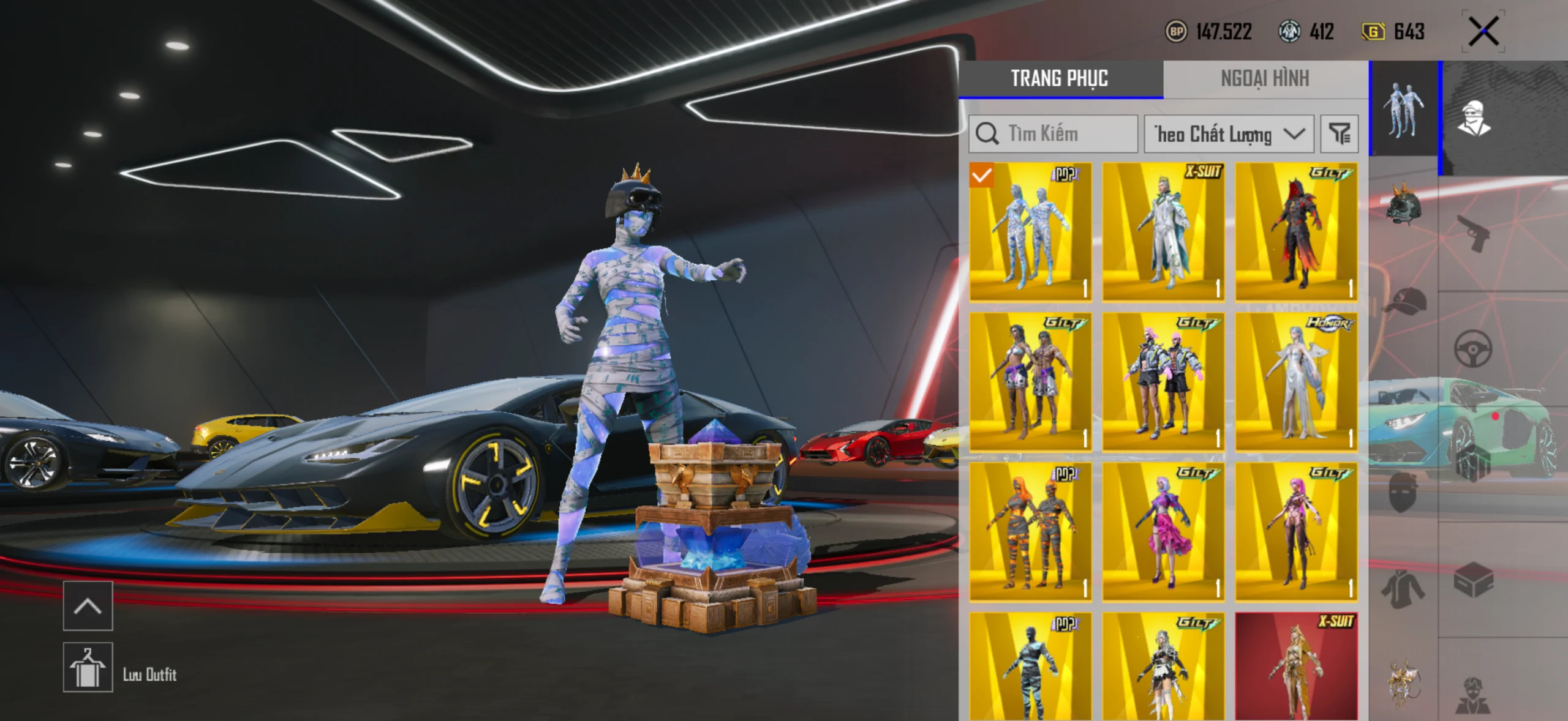 Acc PUBG Mobile mã 39458 - 78m - Cực Phẩm Siêu Xe - ảnh 24