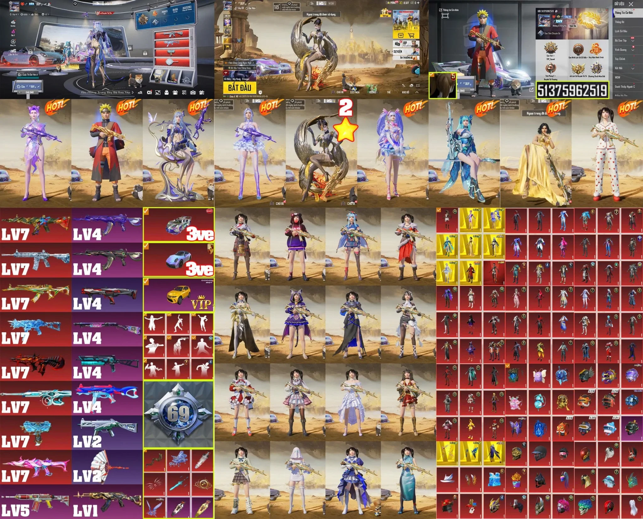 Acc PUBG Mobile mã 41895 - Trường Trần Shop