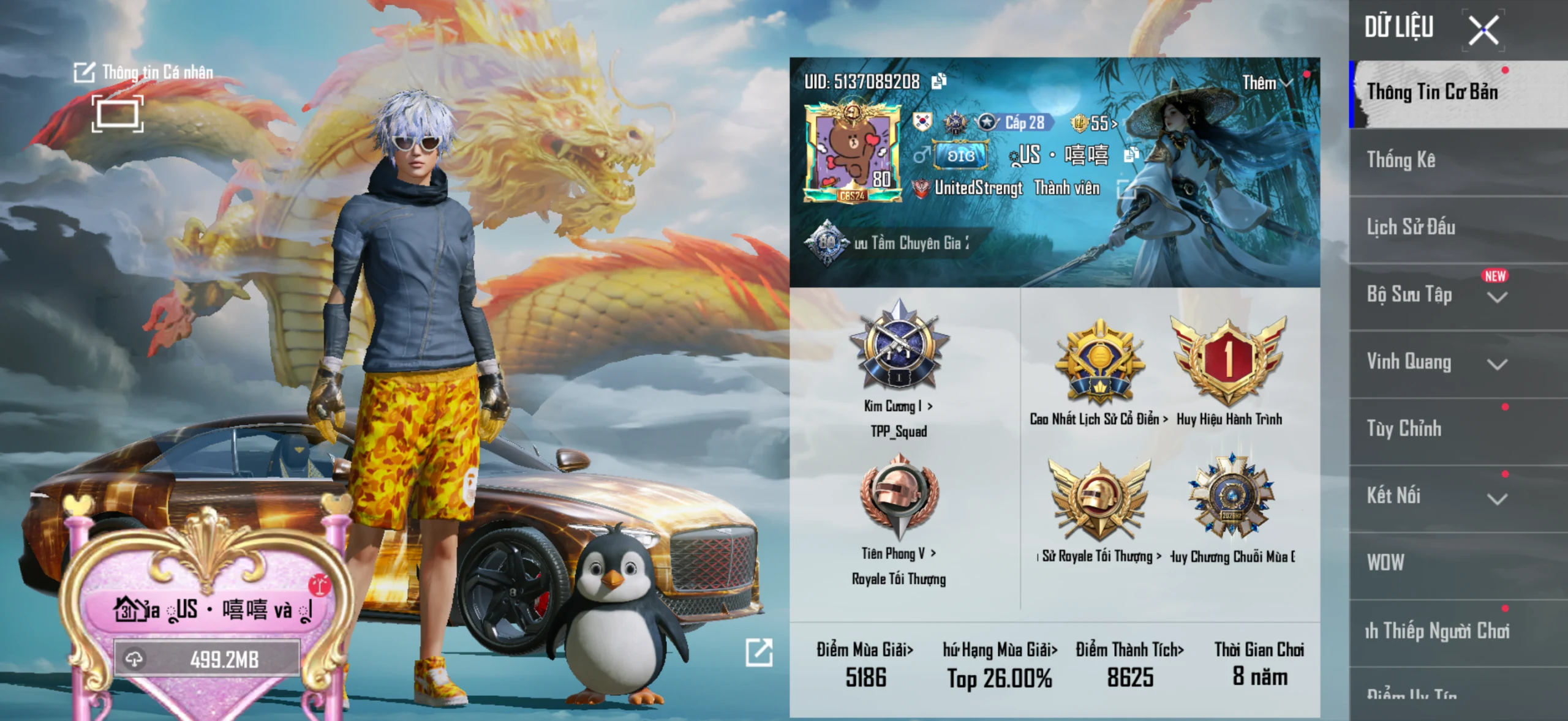 Acc PUBG Mobile mã 46692 - Chưa Tới 70đ - Style Bape 50% - Sảnh rồng - Súng maxping - ảnh 2