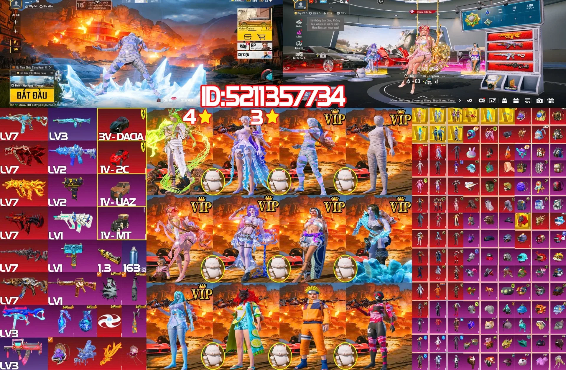 Acc PUBG Mobile mã 58349 - Trường Trần Shop