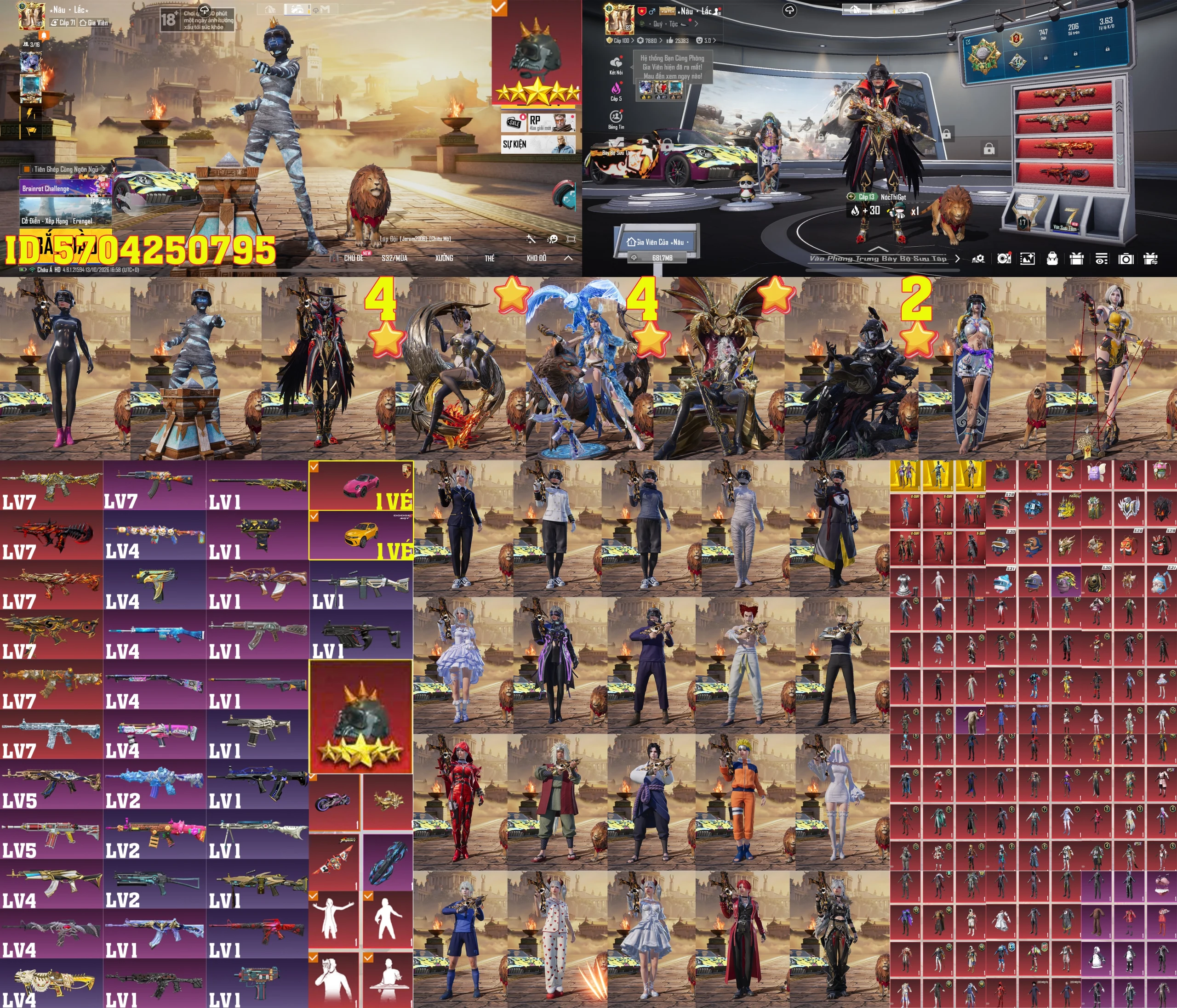 Acc PUBG Mobile mã 58521 - Trường Trần Shop