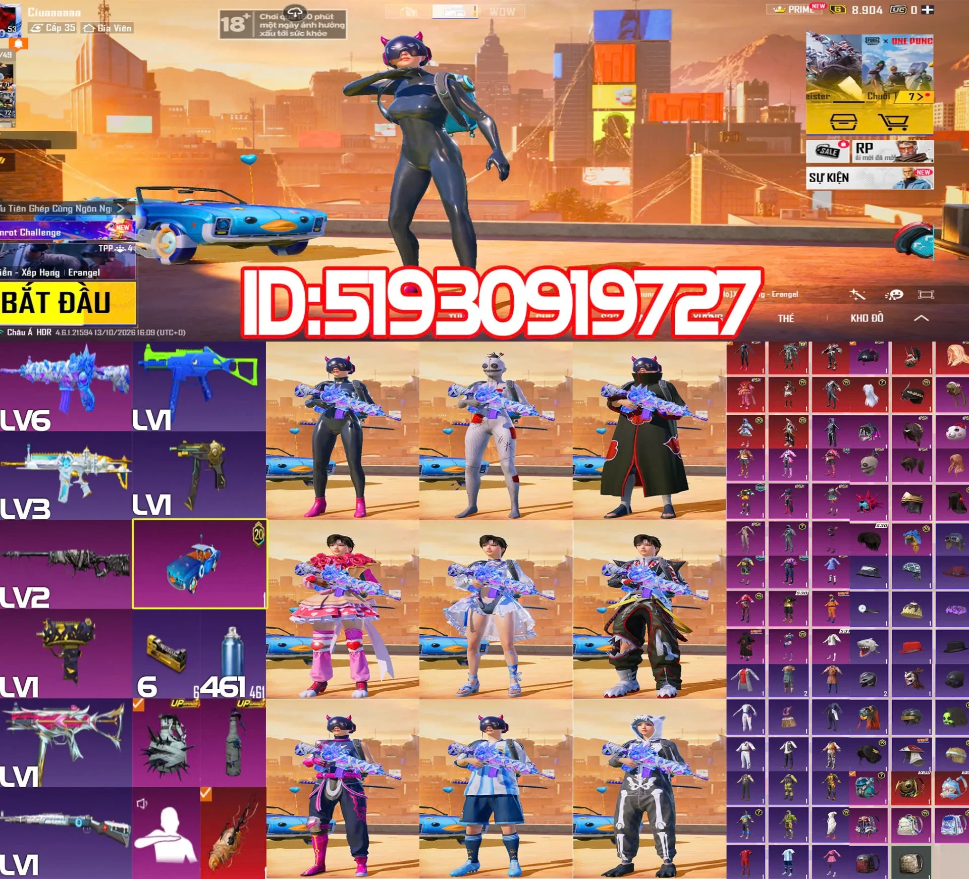 Acc PUBG Mobile mã 58822 - Trường Trần Shop