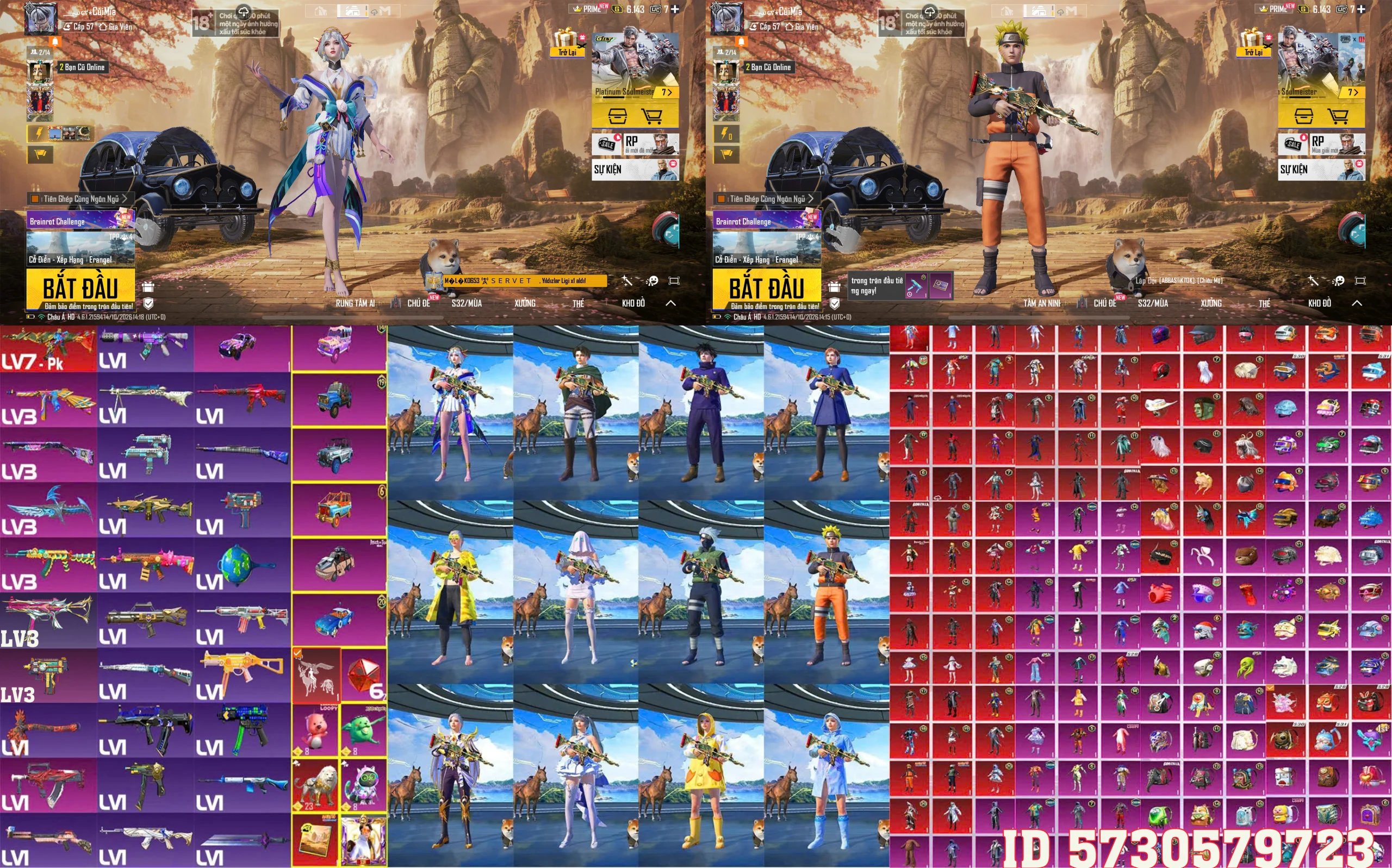 Acc PUBG Mobile mã 59057 - Trường Trần Shop