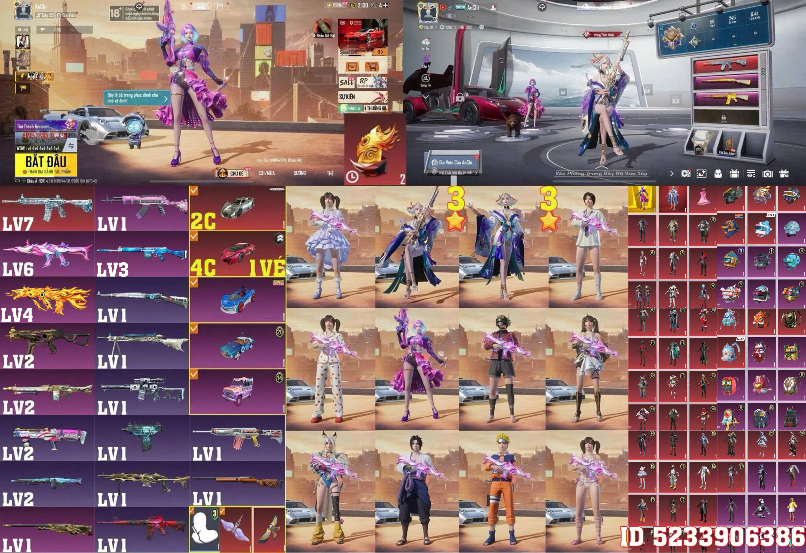 Acc PUBG Mobile mã 60552 - Trường Trần Shop