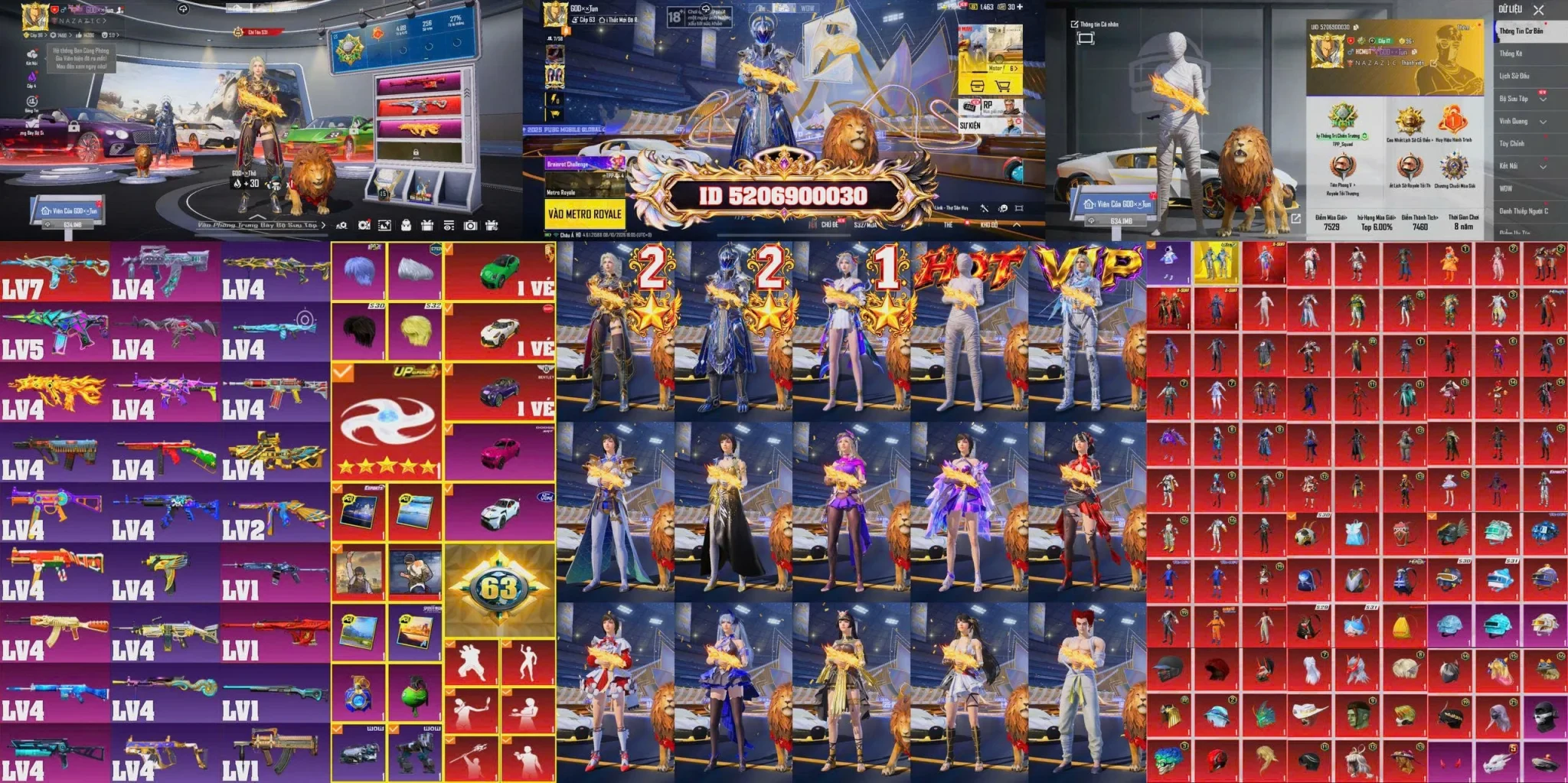 Acc PUBG Mobile mã 61365 - Trường Trần Shop