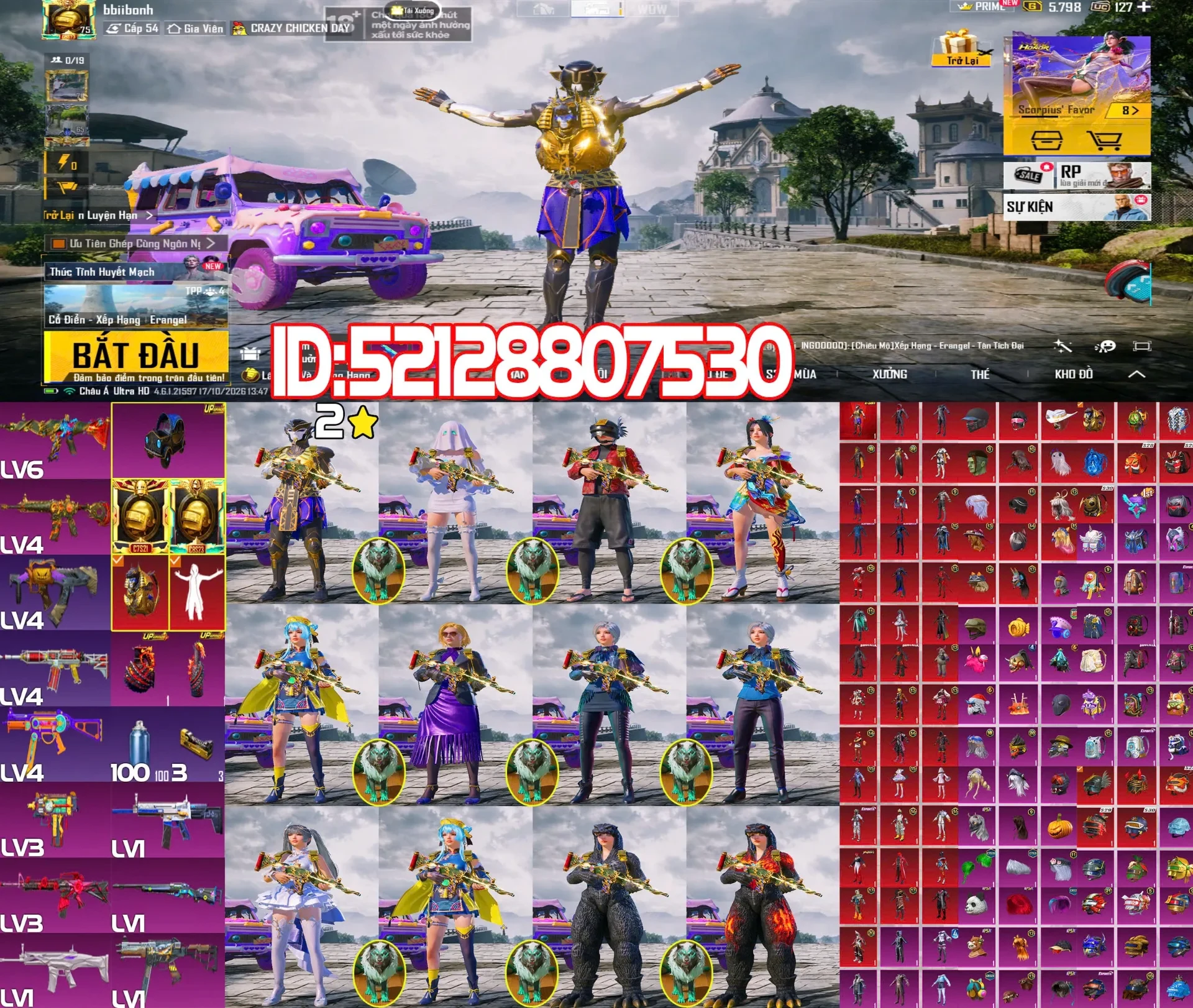 Acc PUBG Mobile mã 61882 - ảnh chính