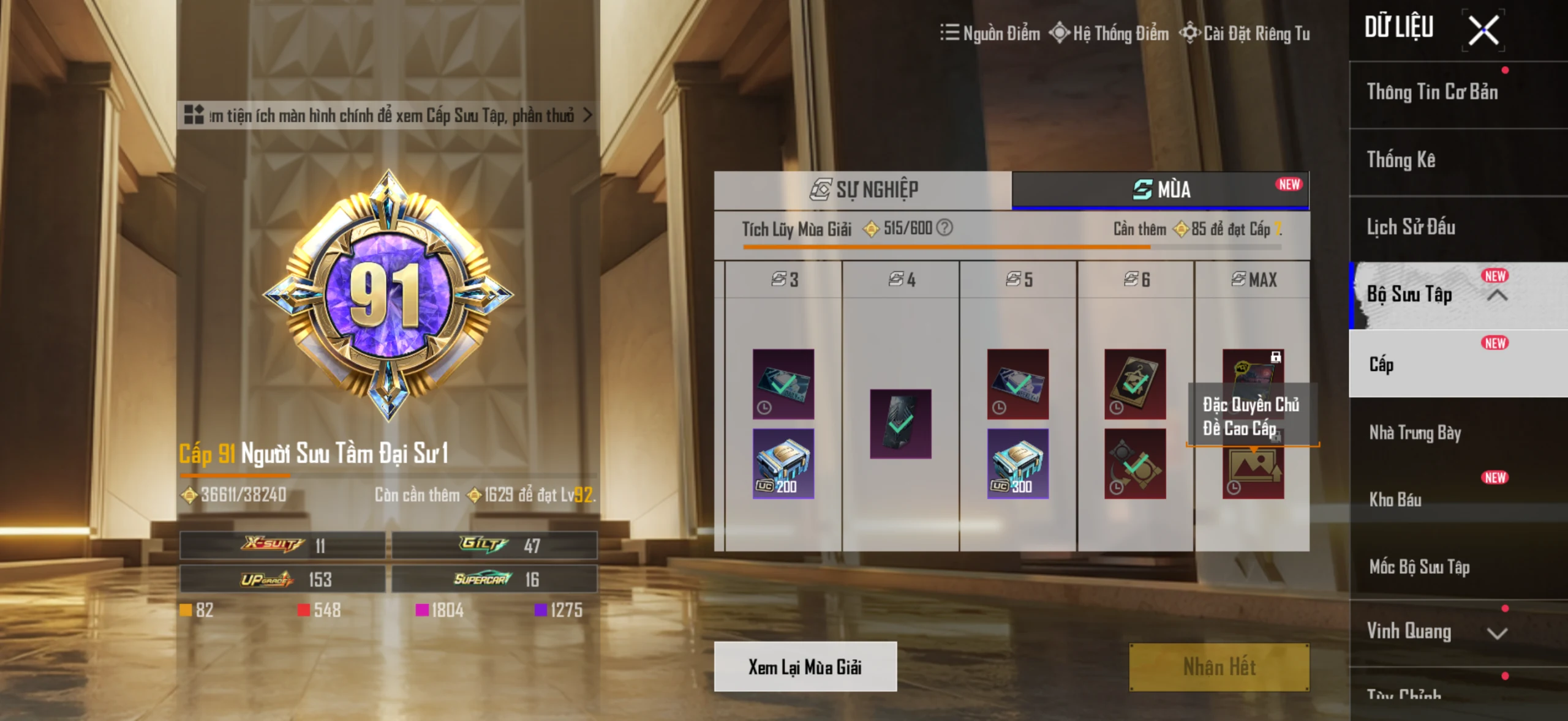 Acc PUBG Mobile mã 64792 - BST 91 - Siêu Nhiều Đồ - 5x Khẩu Đóng Hòm - Loanh quanh 90đ - ảnh 3