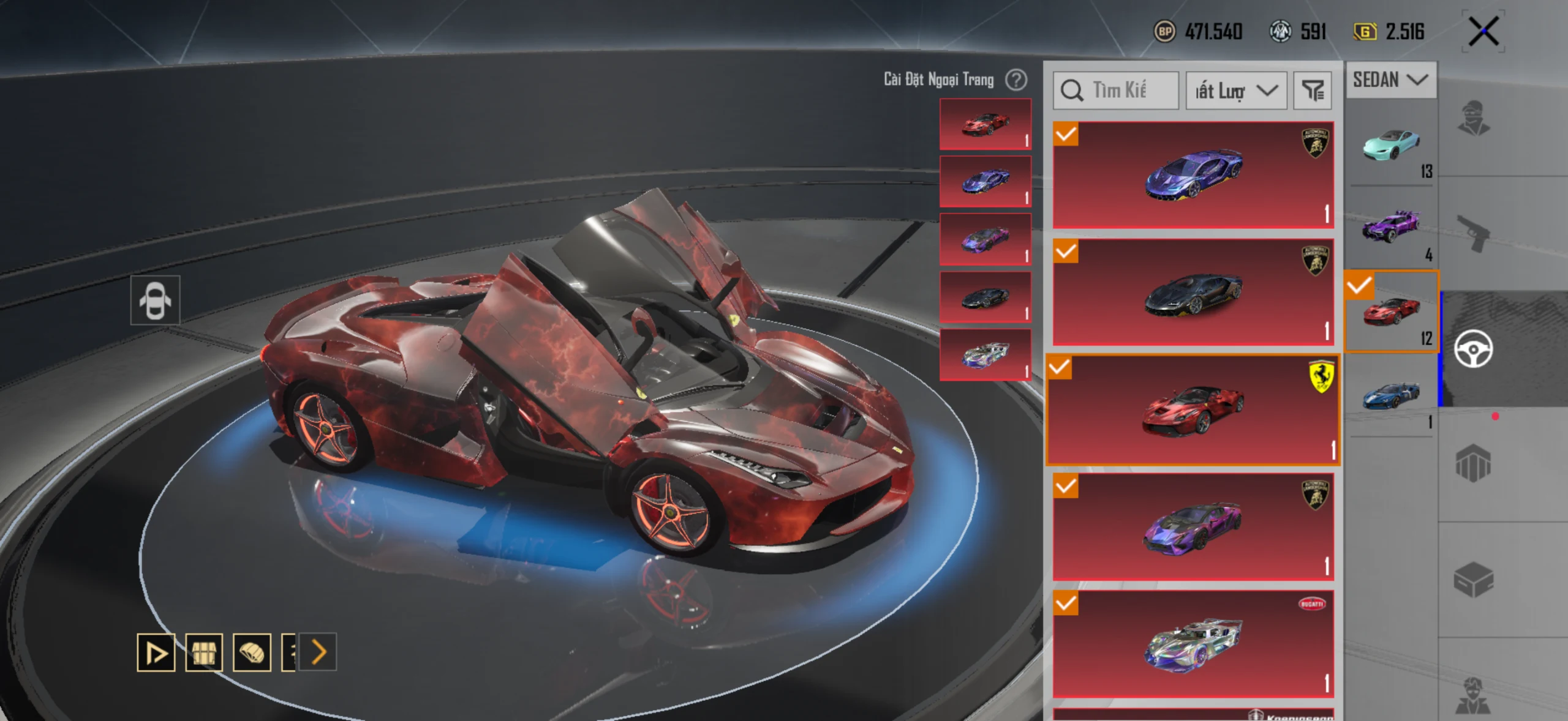 Acc PUBG Mobile mã 65482 - 9X - Sảnh lambo - Sảnh ferari - xe hồng - F1 - ảnh 9
