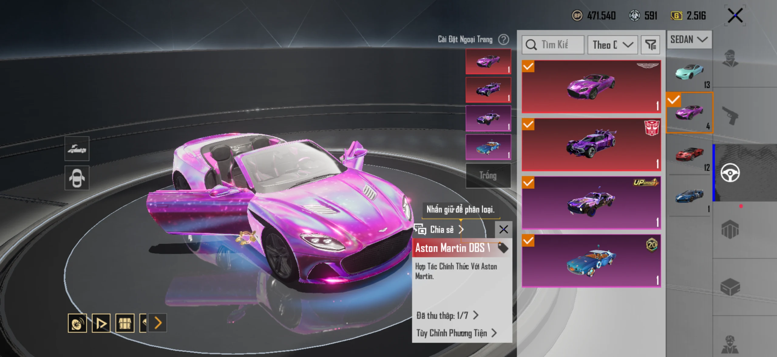 Acc PUBG Mobile mã 65482 - 9X - Sảnh lambo - Sảnh ferari - xe hồng - F1 - ảnh 10