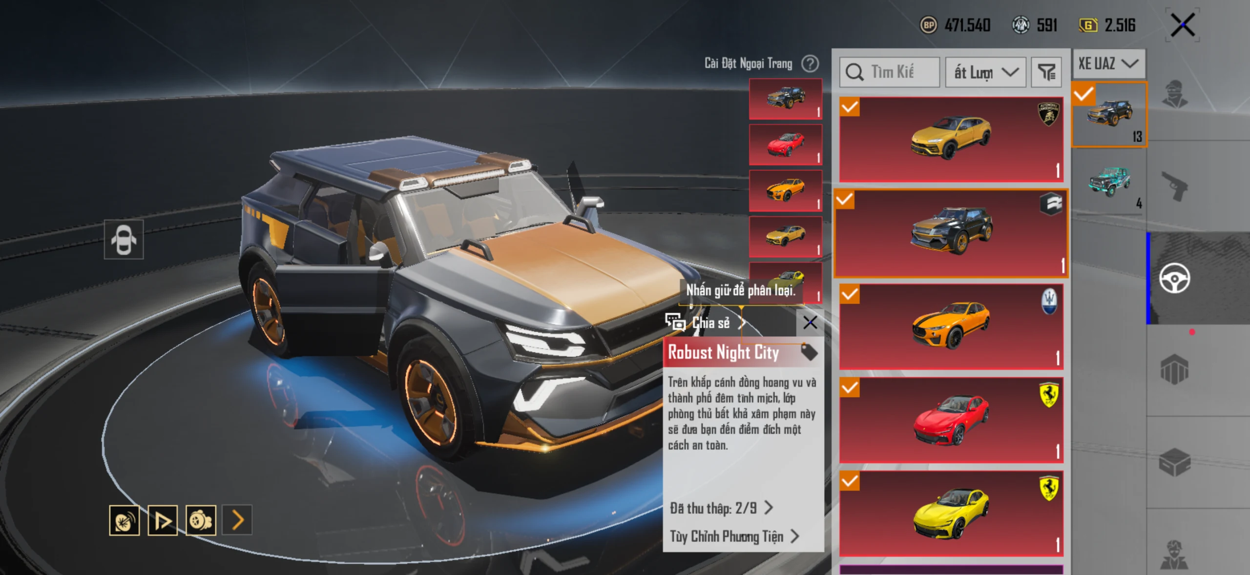 Acc PUBG Mobile mã 65482 - 9X - Sảnh lambo - Sảnh ferari - xe hồng - F1 - ảnh 18