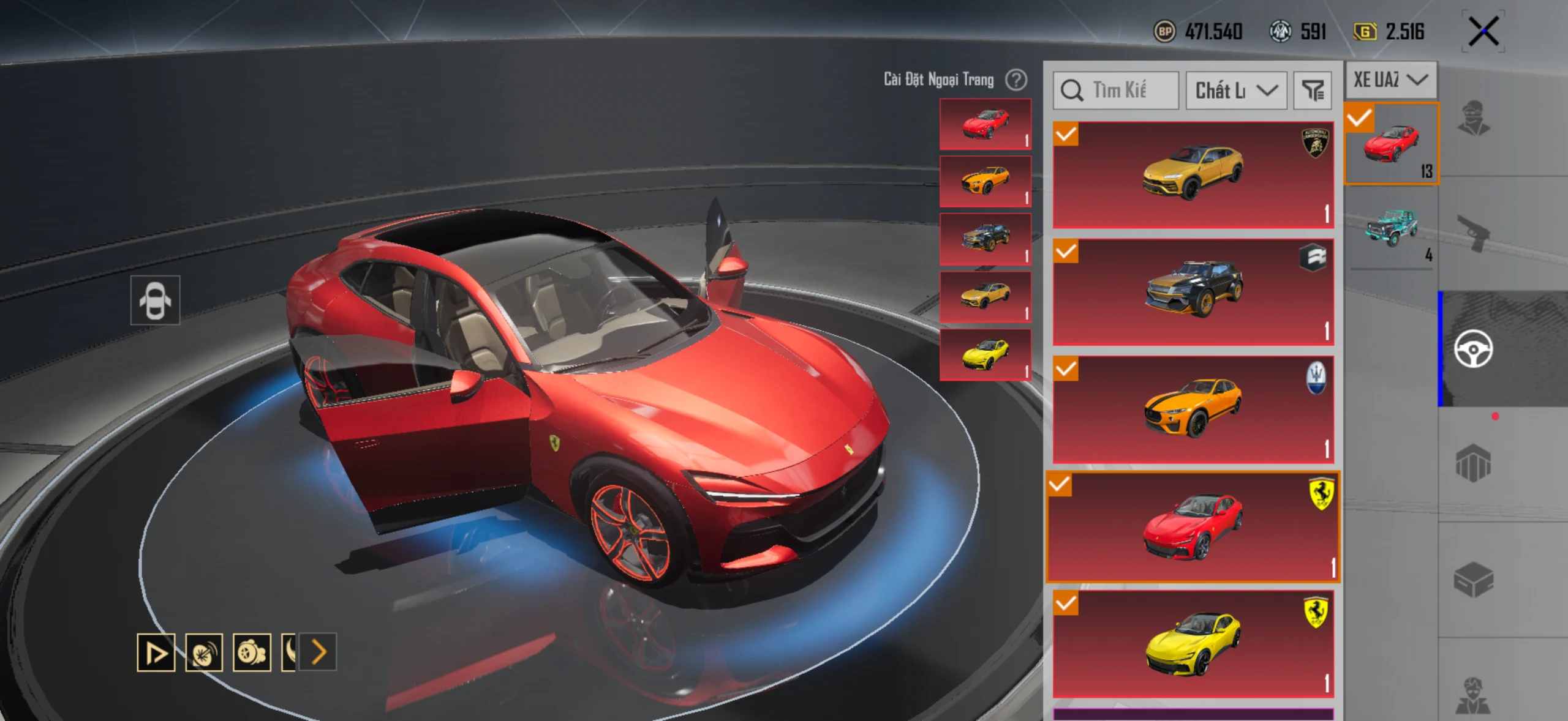 Acc PUBG Mobile mã 65482 - 9X - Sảnh lambo - Sảnh ferari - xe hồng - F1 - ảnh 20