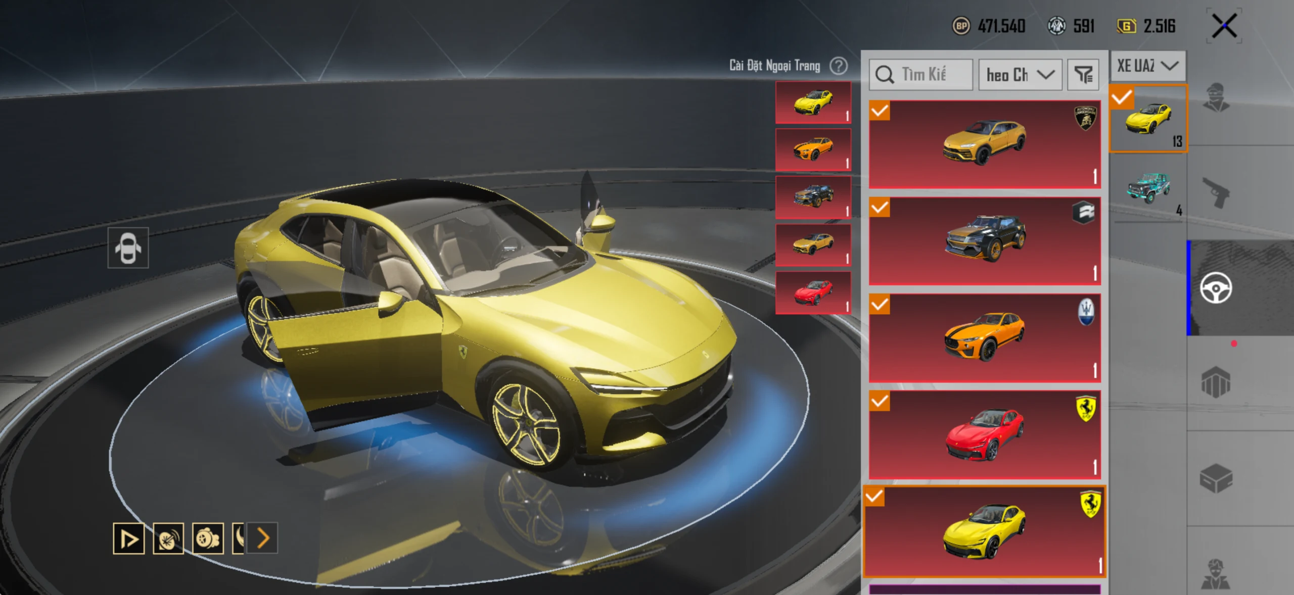 Acc PUBG Mobile mã 65482 - 9X - Sảnh lambo - Sảnh ferari - xe hồng - F1 - ảnh 21