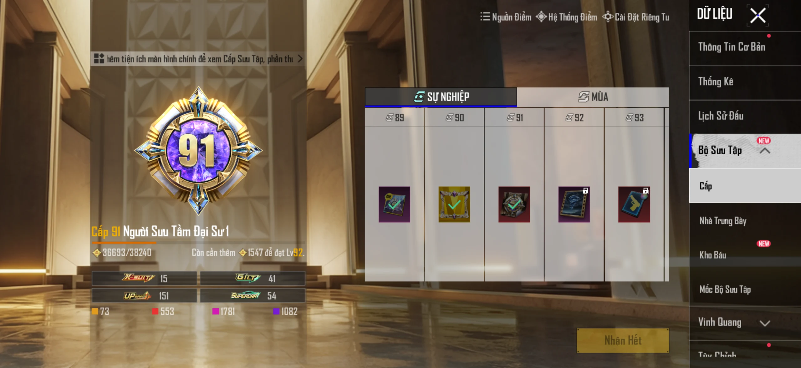 Acc PUBG Mobile mã 66023 - 210m - 5 sảnh xe - 7 tuyệt phẩm - BST 91 - ảnh 2