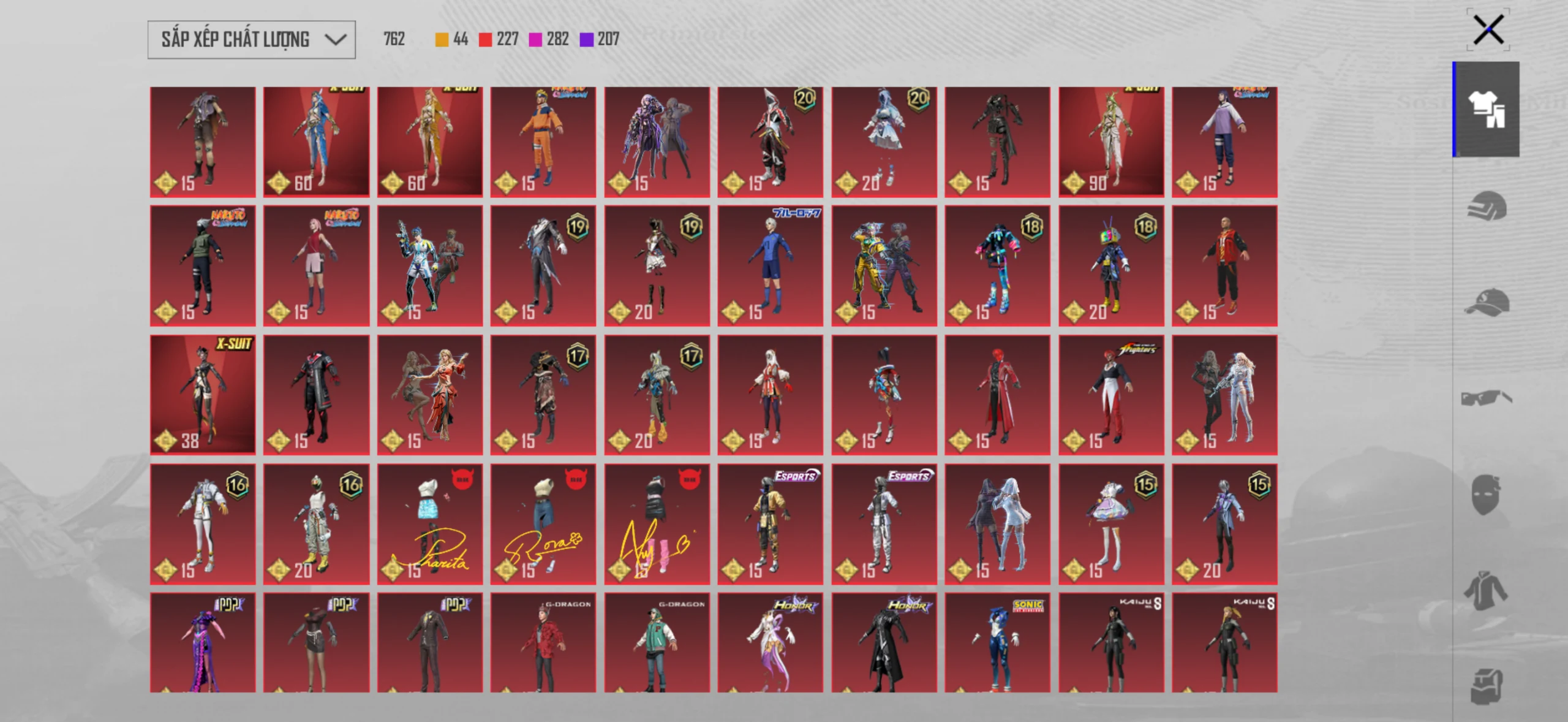 Acc PUBG Mobile mã 66023 - 210m - 5 sảnh xe - 7 tuyệt phẩm - BST 91 - ảnh 42