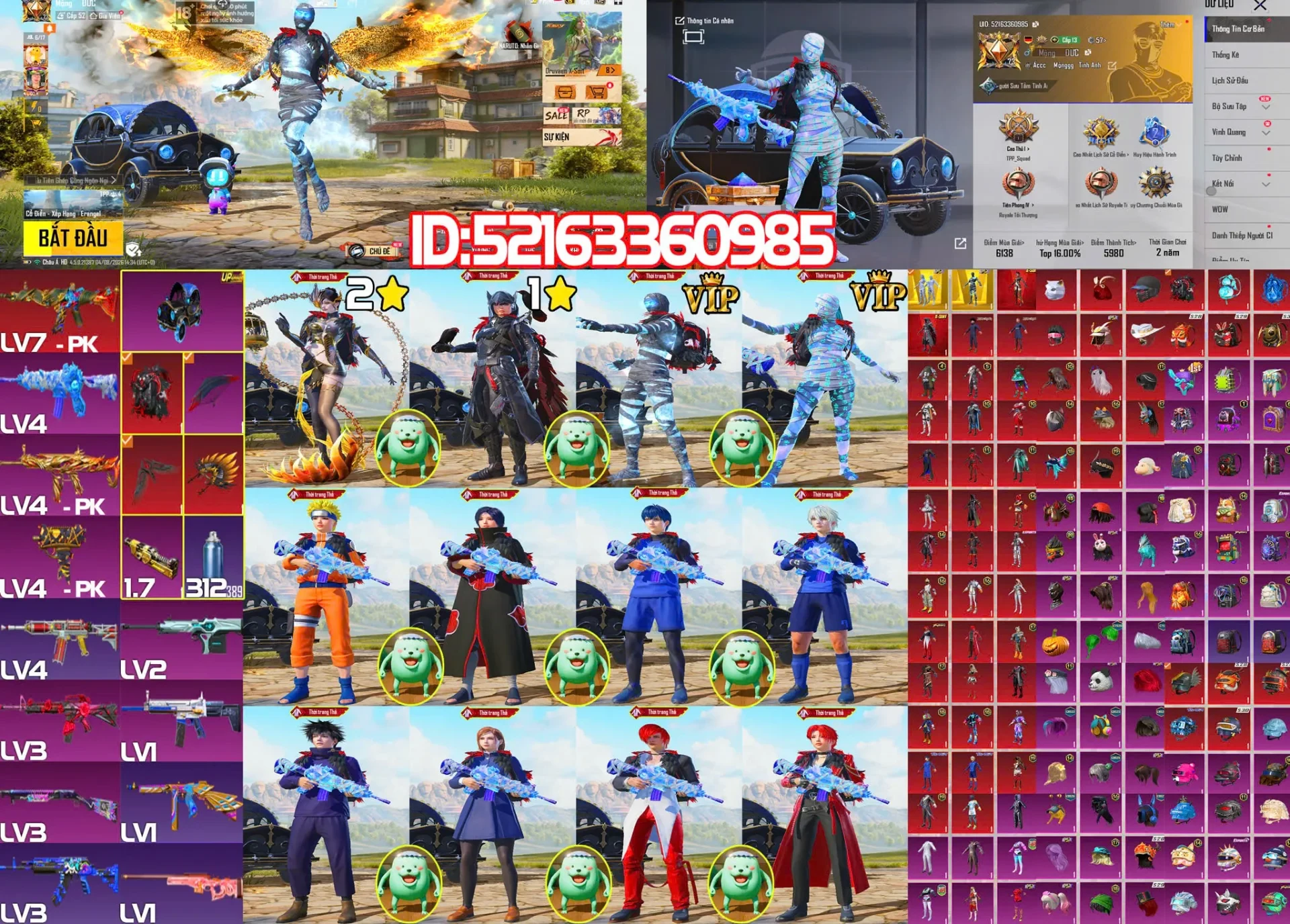 Acc PUBG Mobile mã 66410 - ảnh chính