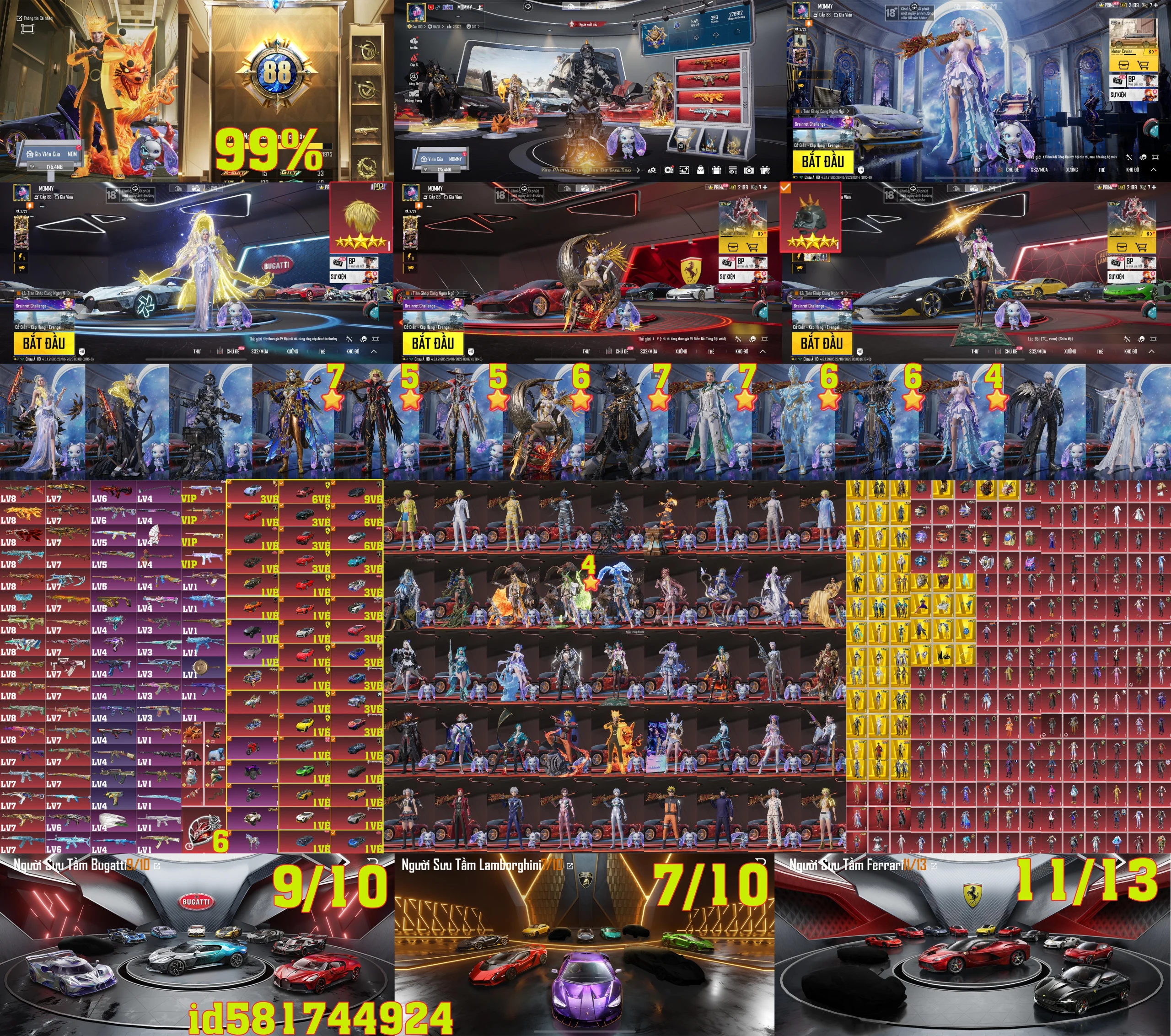 Acc PUBG Mobile mã 65784 - Trường Trần Shop