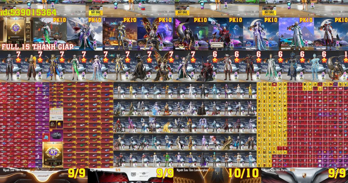 Acc PUBG Mobile mã 1555 - xả 655m - Bape balo rơi - BST 97 - bản vng - ảnh chính