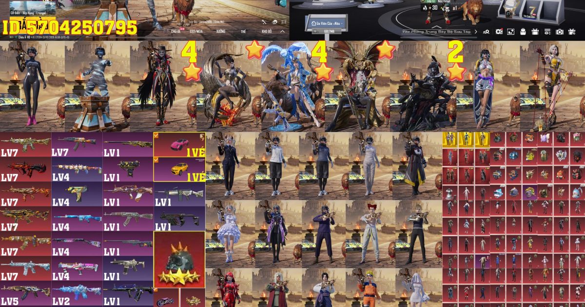Acc PUBG Mobile mã 58521 - 13mX ướp đinh combo súng nét - ảnh chính