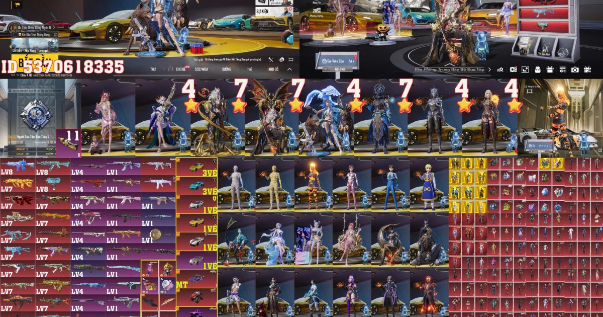Acc PUBG Mobile mã 58954 - 37m - full 16 khẩu không trùng - bò vàng - giáp 77 - ảnh chính