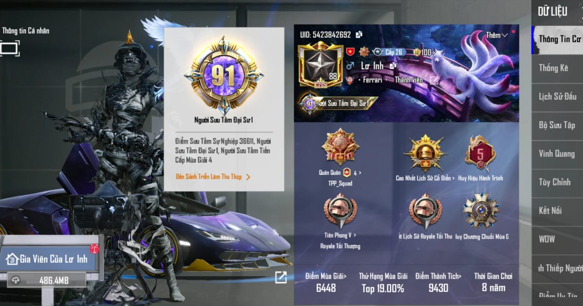 Acc PUBG Mobile mã 64792 - BST 91 - Siêu Nhiều Đồ - 5x Khẩu Đóng Hòm - Loanh quanh 90đ - ảnh chính