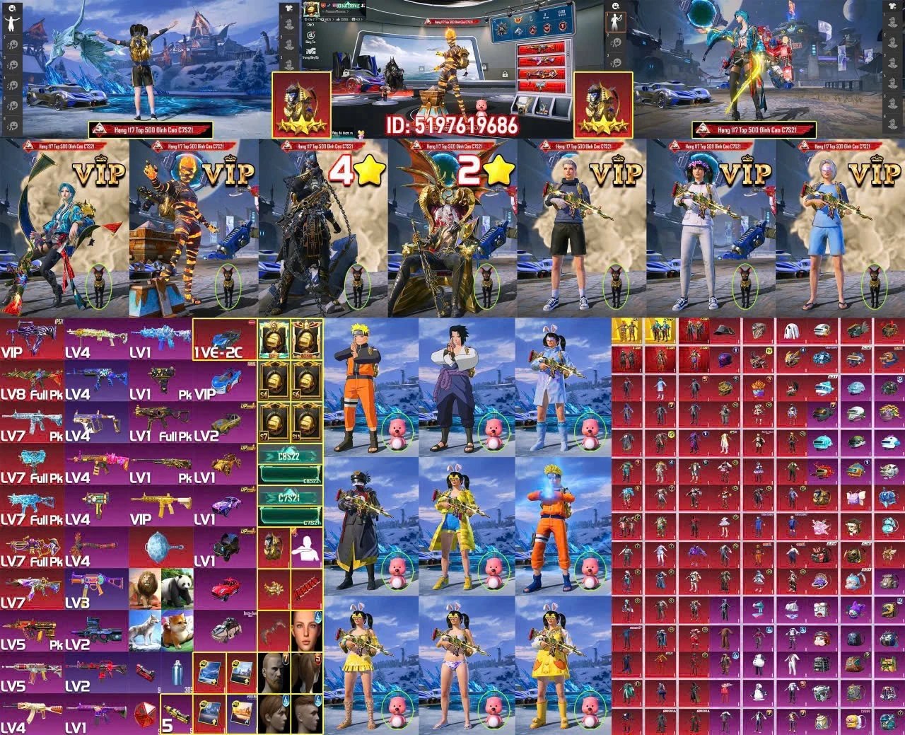Acc PUBG Mobile mã 58309 - Trường Trần Shop