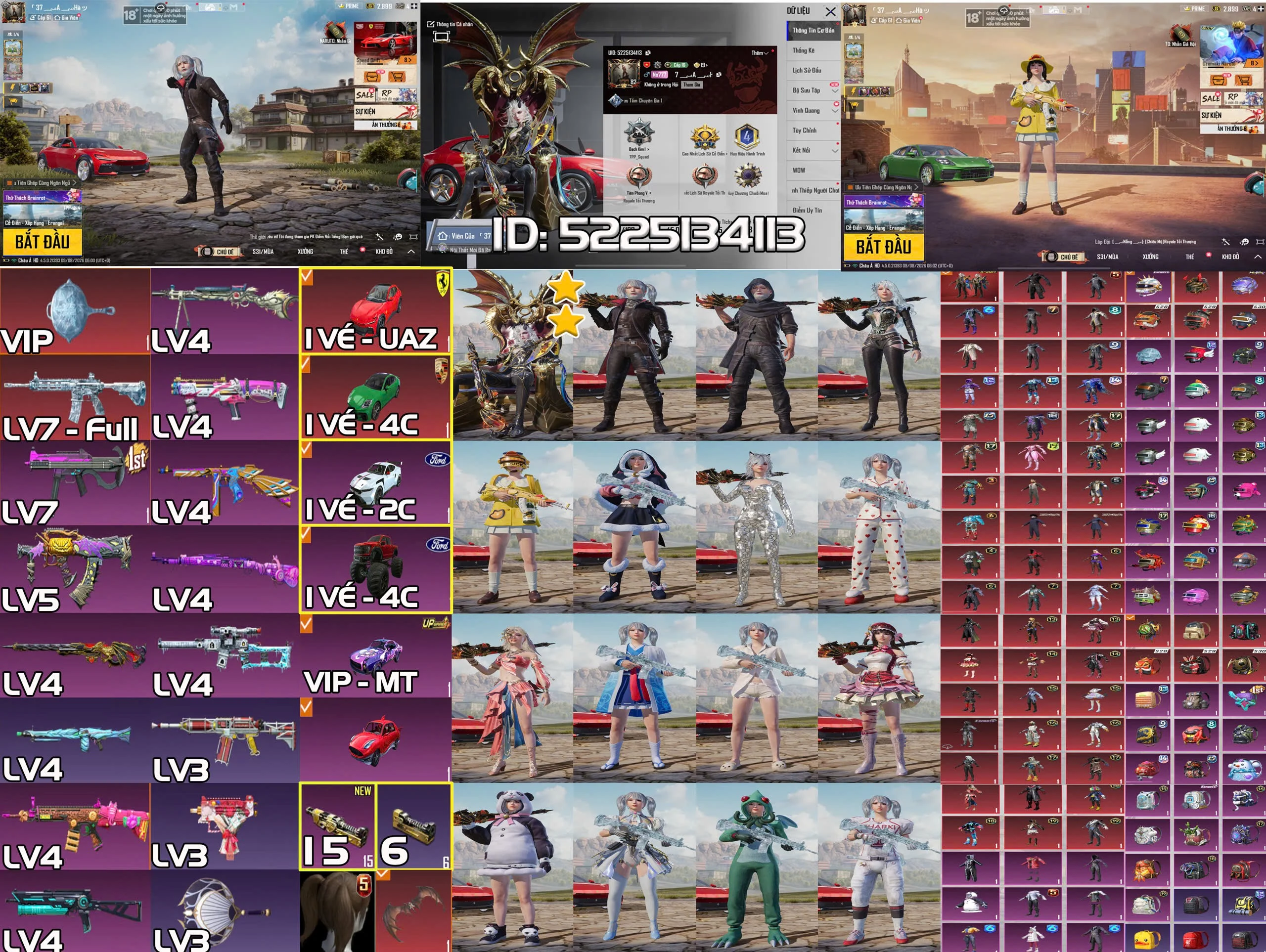 Acc PUBG Mobile mã 59931 - Trường Trần Shop