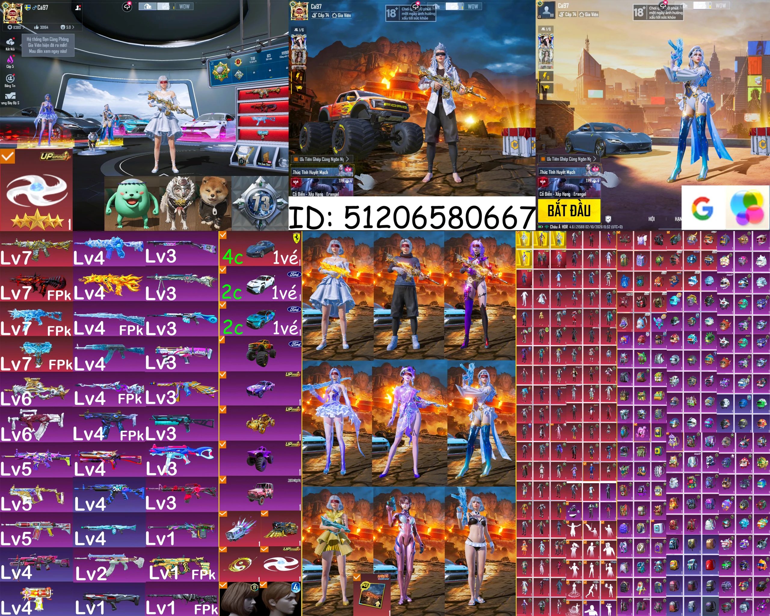 Acc PUBG Mobile mã 61110 - ảnh chính