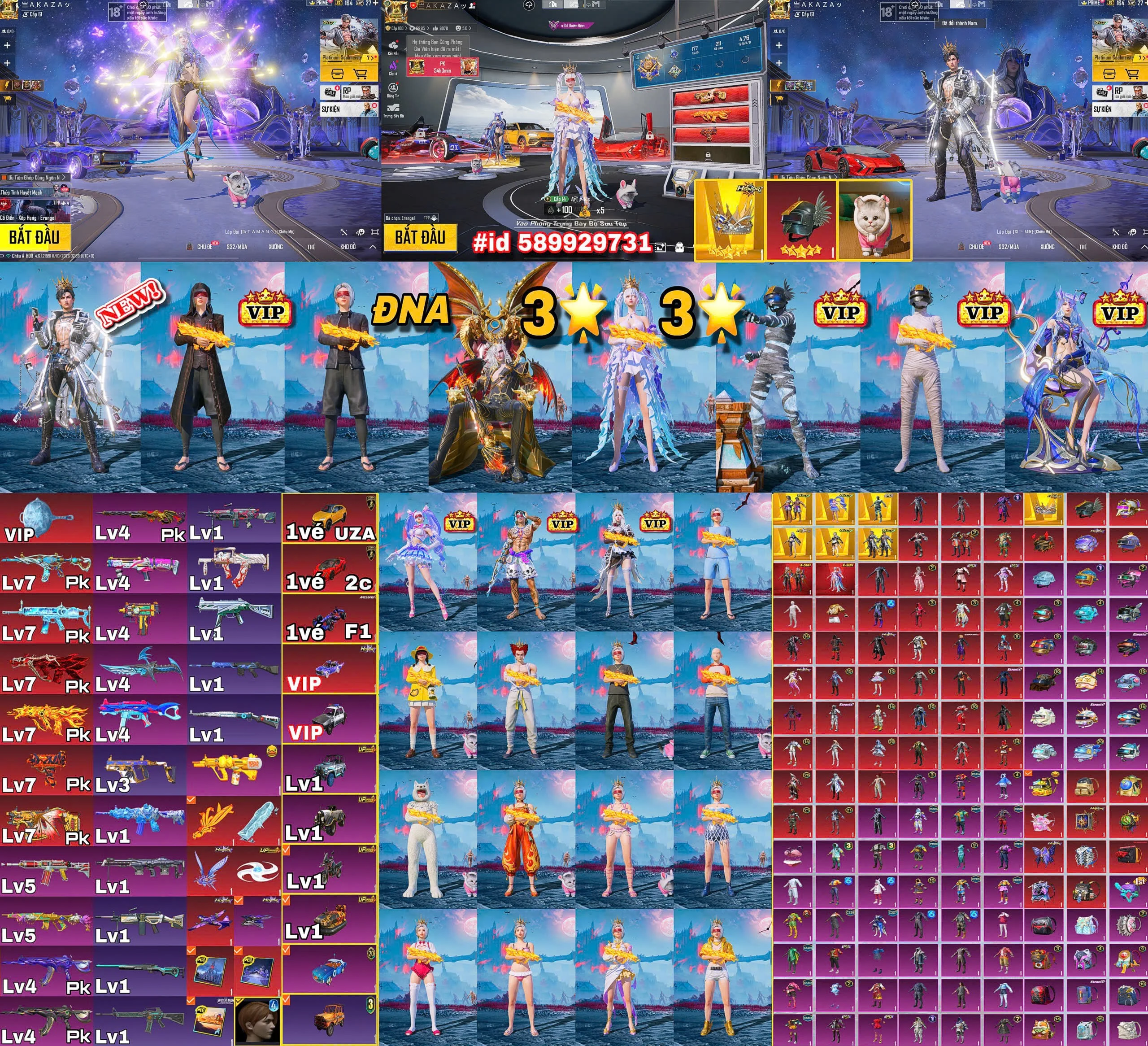 Acc PUBG Mobile mã 58154 - Trường Trần Shop