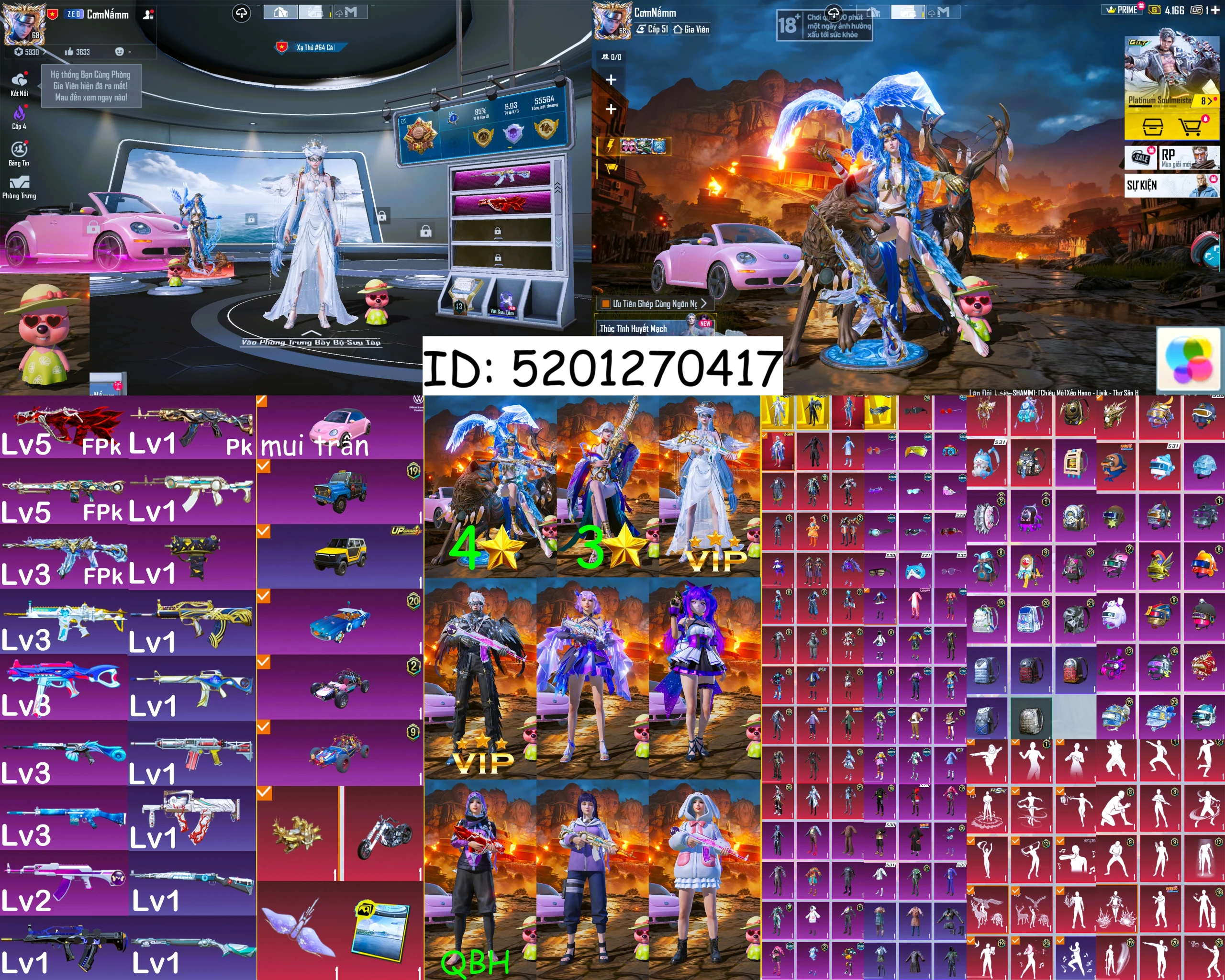 Acc PUBG Mobile mã 58693 - Trường Trần Shop
