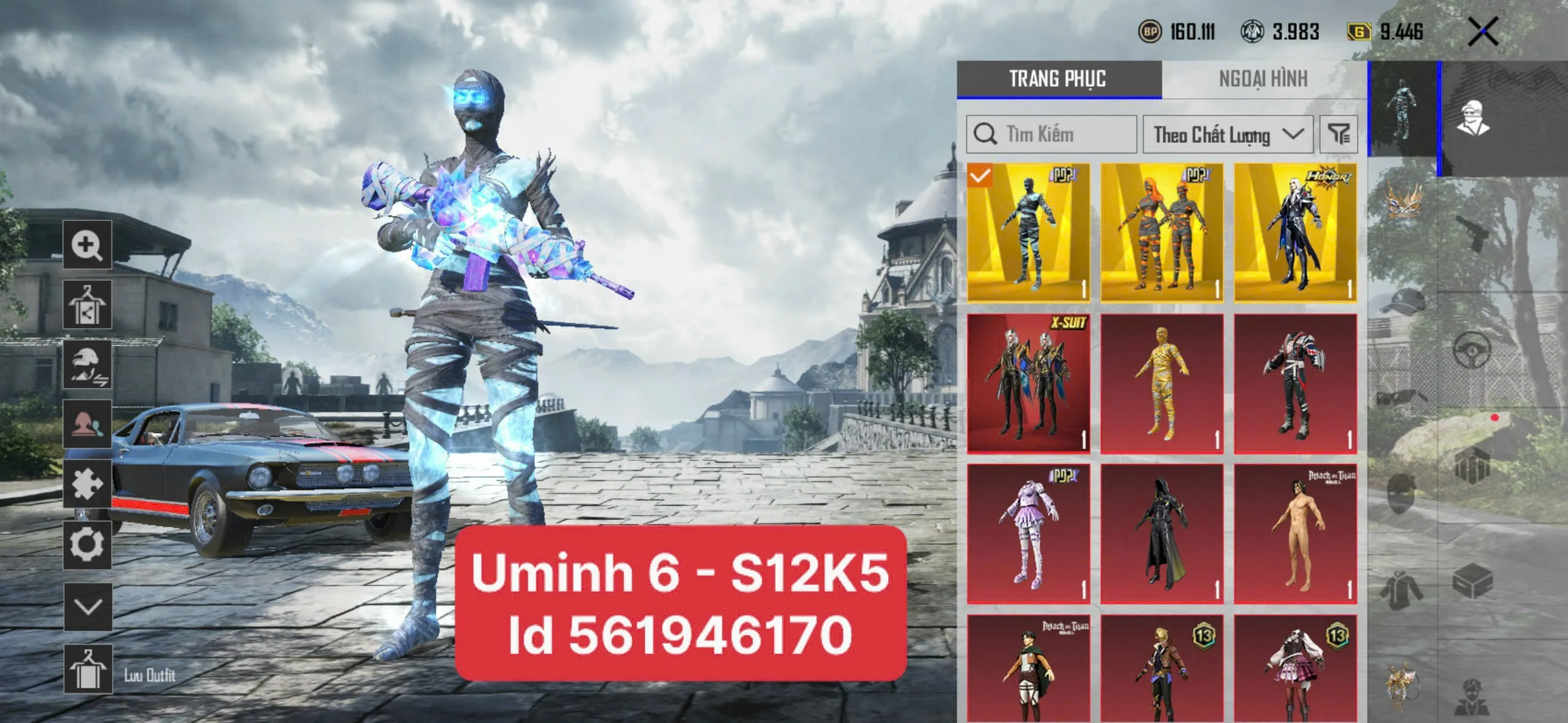 Acc PUBG Mobile mã 67190 - ảnh chính