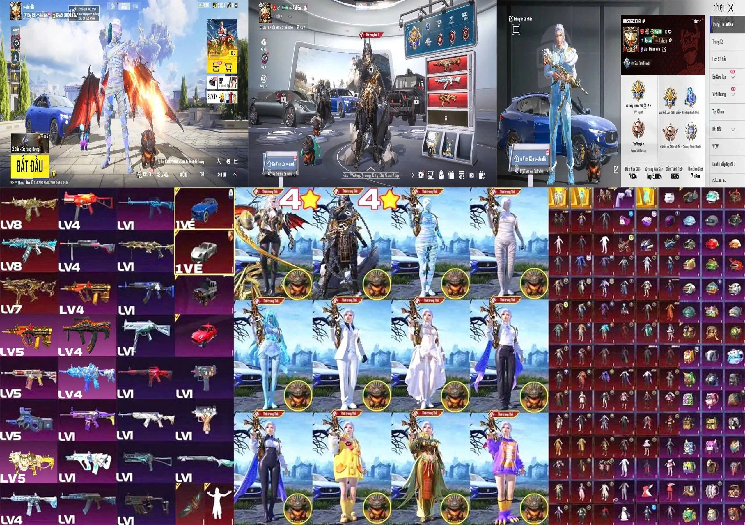 Acc PUBG Mobile mã 58970 - Trường Trần Shop