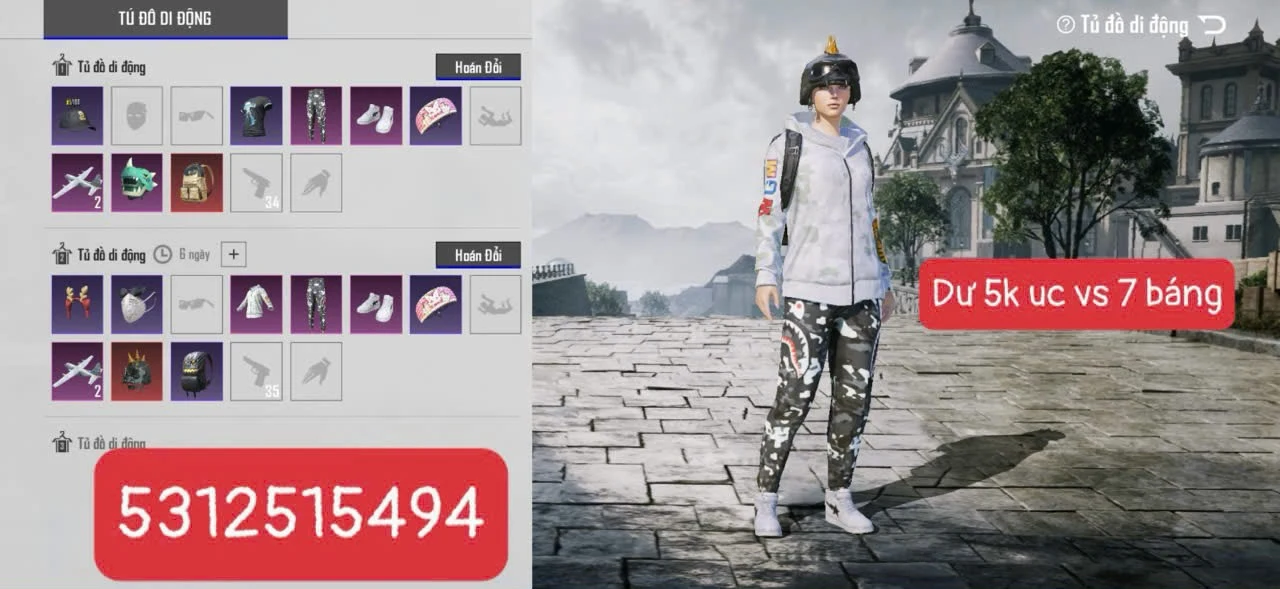 Acc PUBG Mobile mã 65500 - ảnh chính